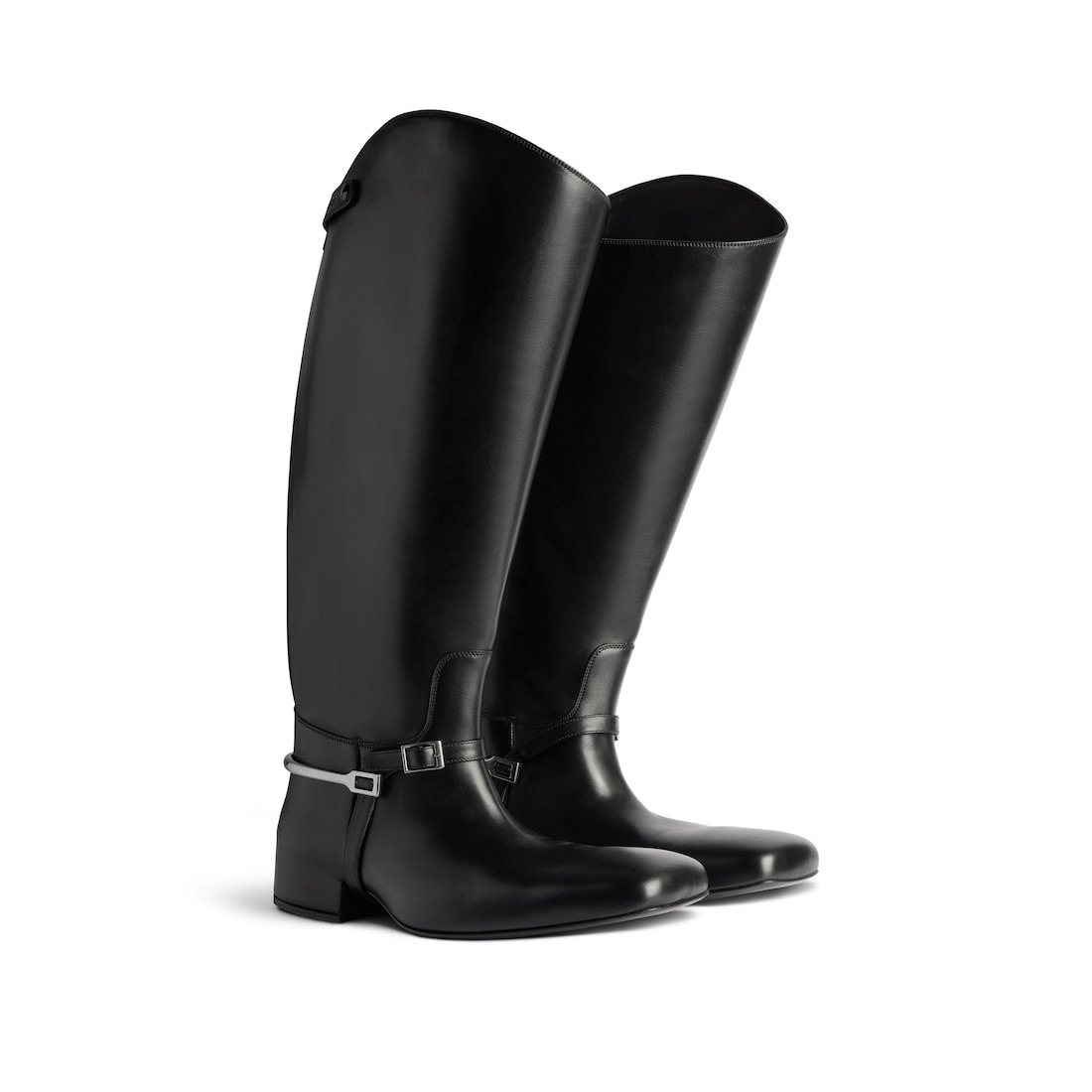 Men's Excavator Riding Boot in Black/silver - 2