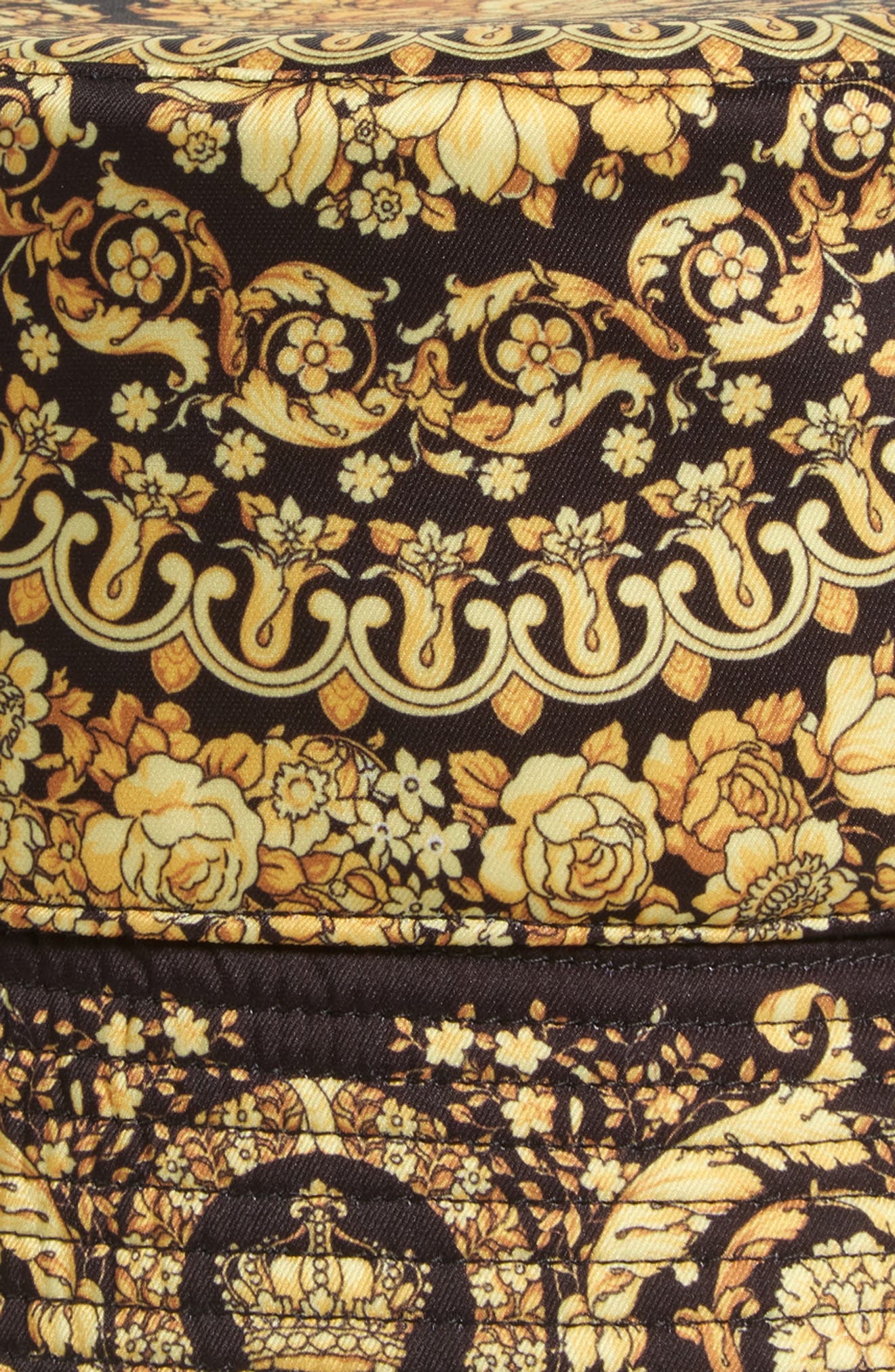 Versace Barocco Drill Bucket Hat in Black Gold at Nordstrom - 2