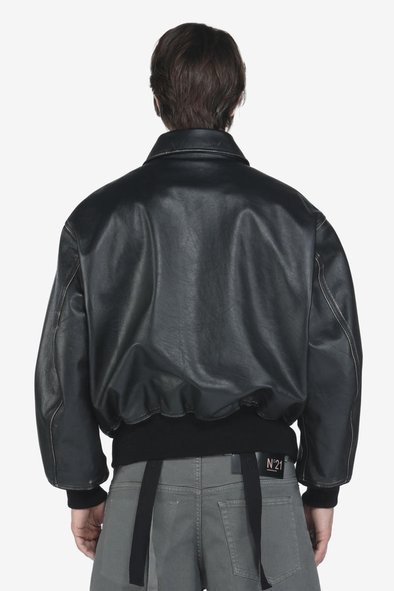 N°21 LEATHER BOMBER JACKET outlook