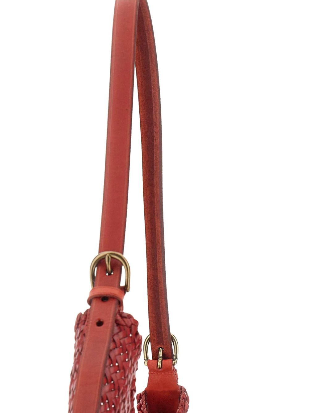 woven-leather shoulder bag - 4
