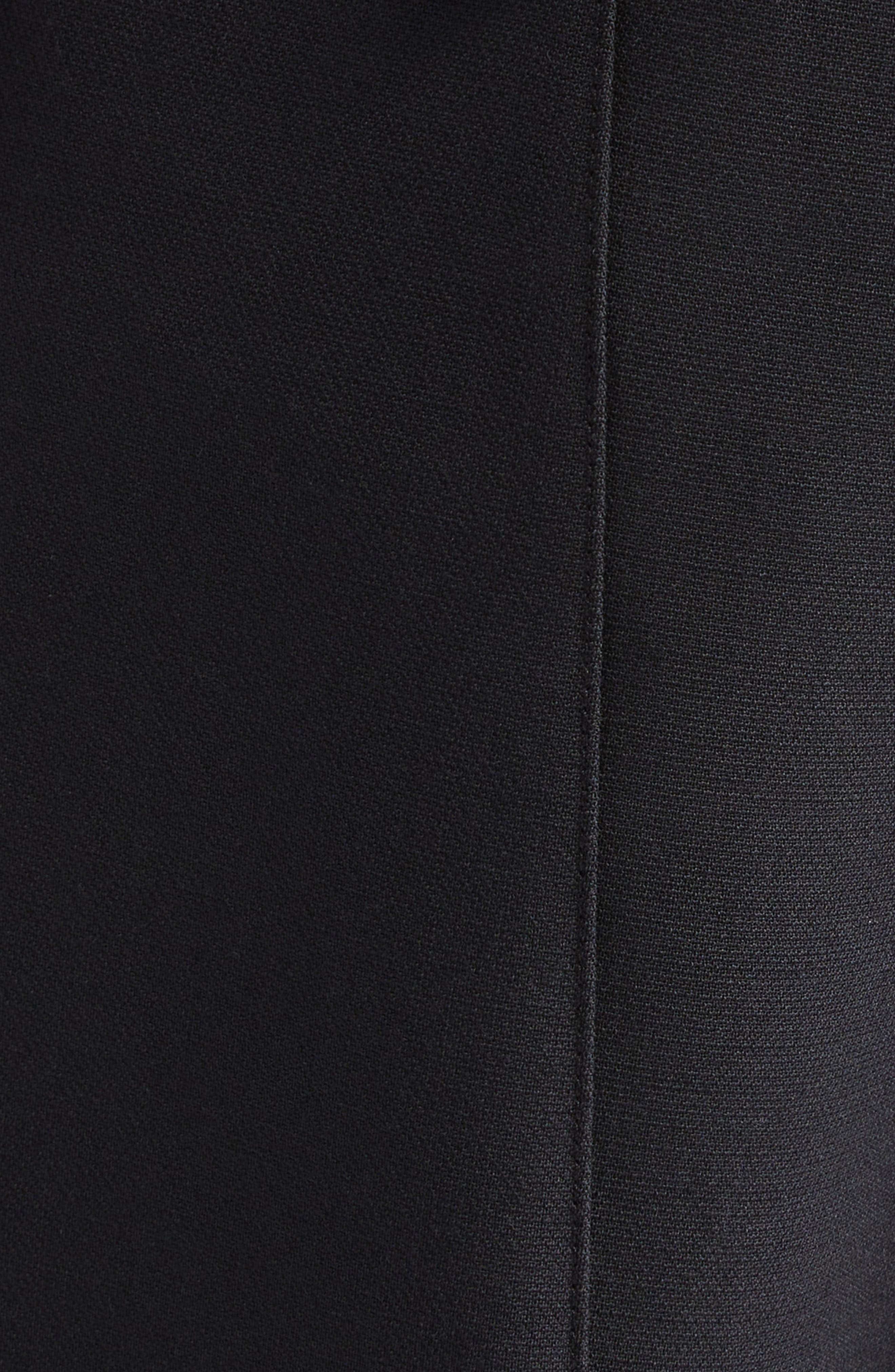 Victoria Beckham Tab Detail Double Crepe Crop Pants in Black at Nordstrom - 7