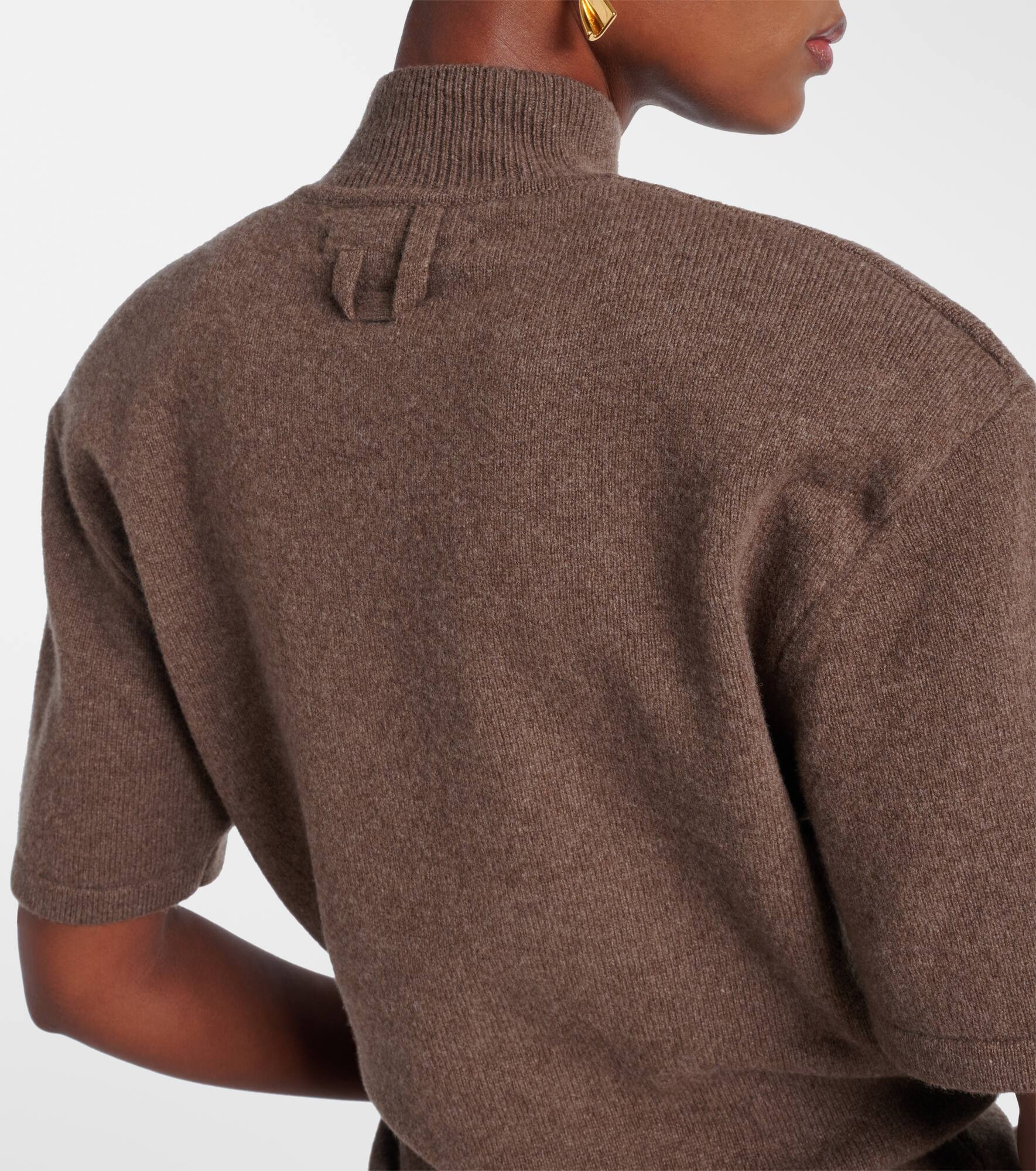Knitted wool and cashmere sweater - 5