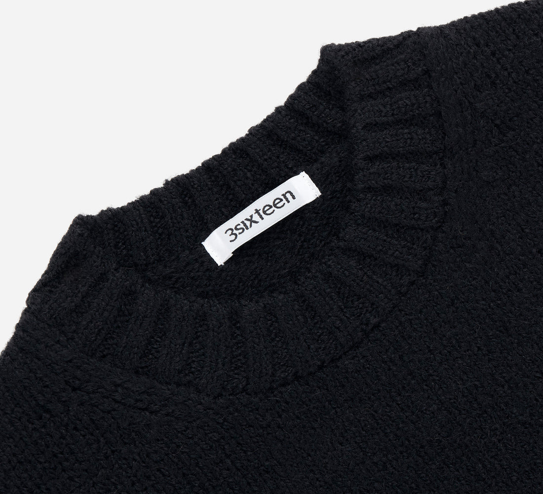 Alpaca Crewneck - Black - 3