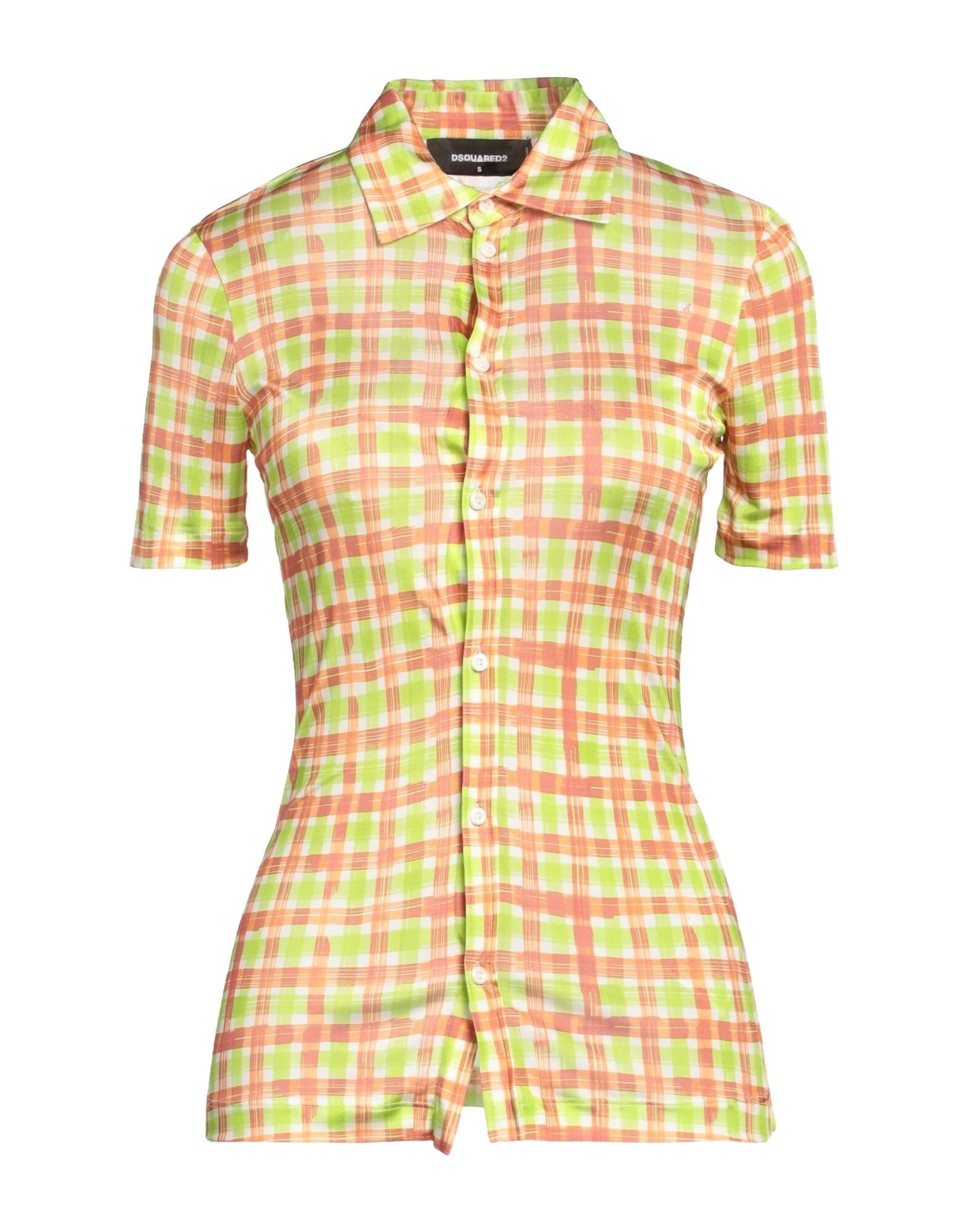 Acid green Women's Checked Shirt - 1