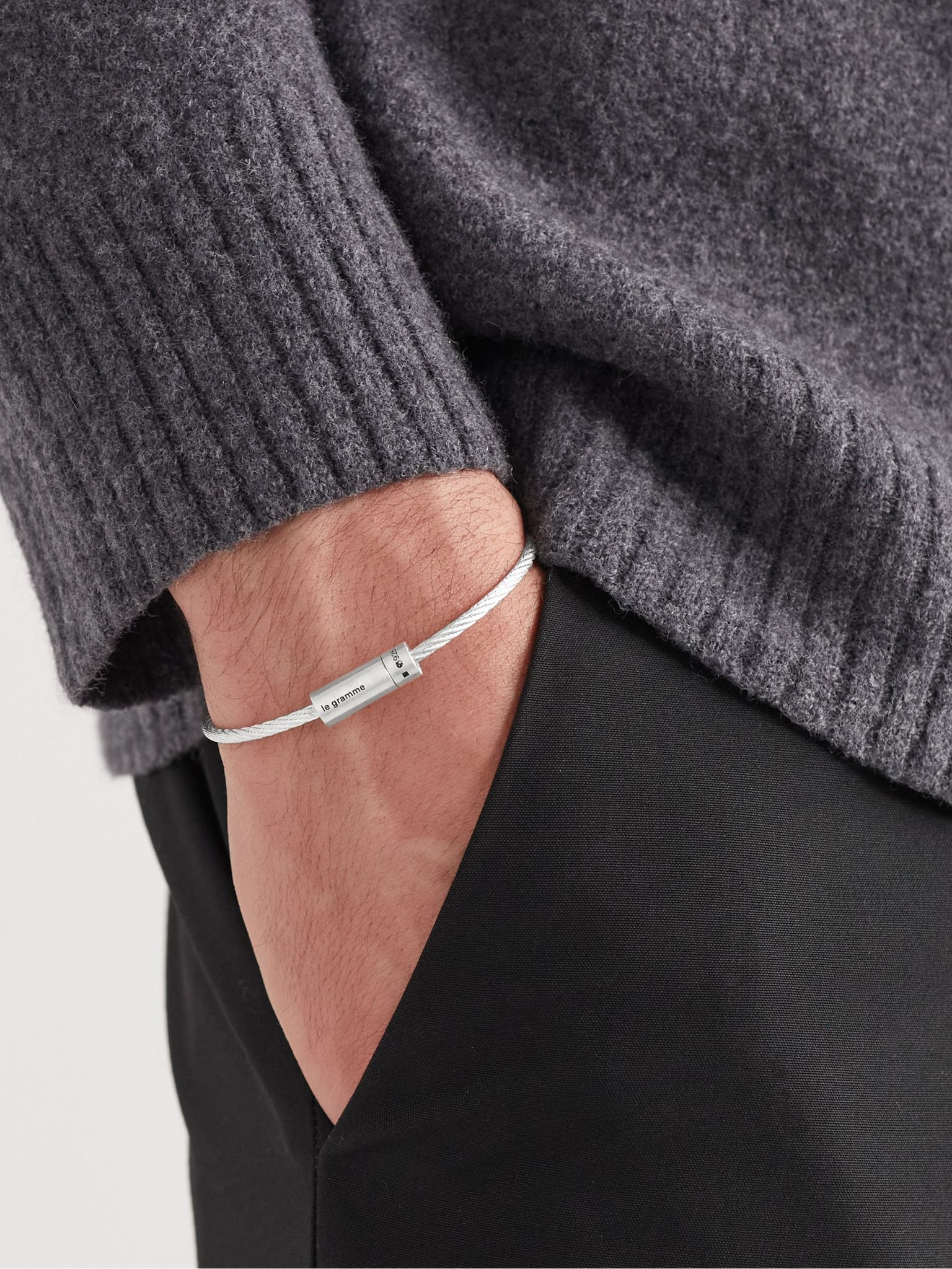 Le Câble 9 Brushed Sterling Silver Bracelet Silver - 2