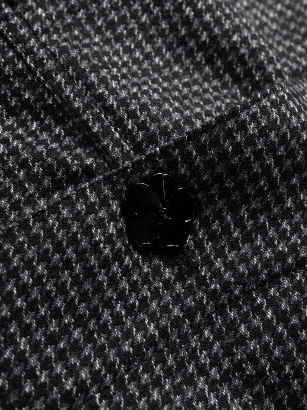logo-patch check-pattern tapered trousers - 7