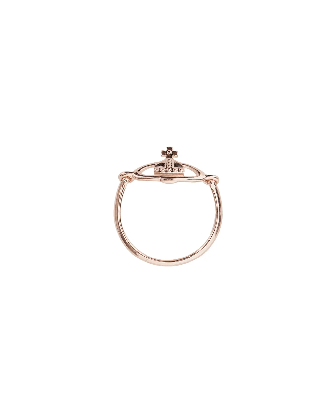 'vendome' Faded Gold Colored Ring With Orb Logo On The Front In Woman - 1