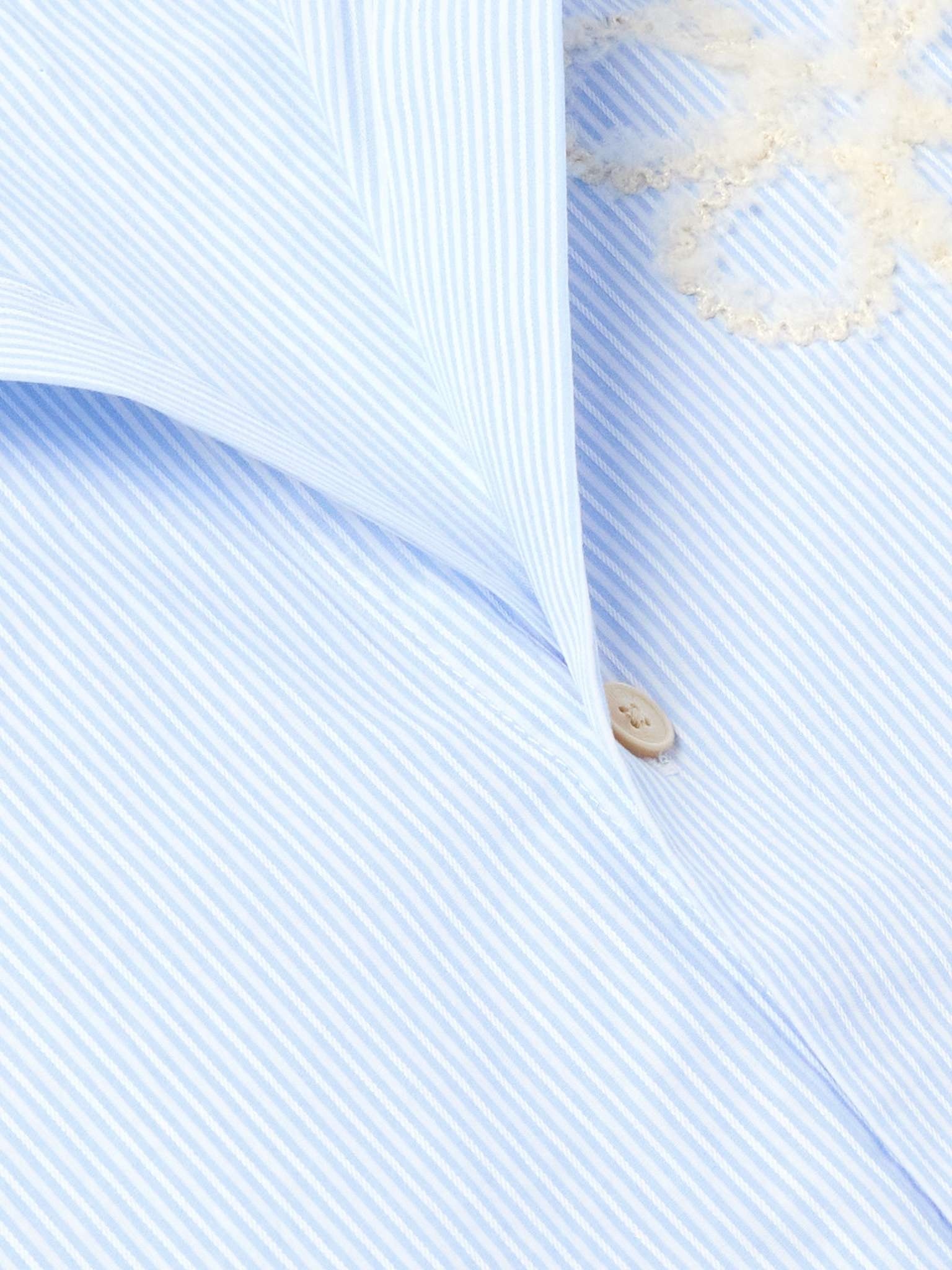 Freddy 5973 Embroidered Striped Cotton-Poplin Shirt - 5