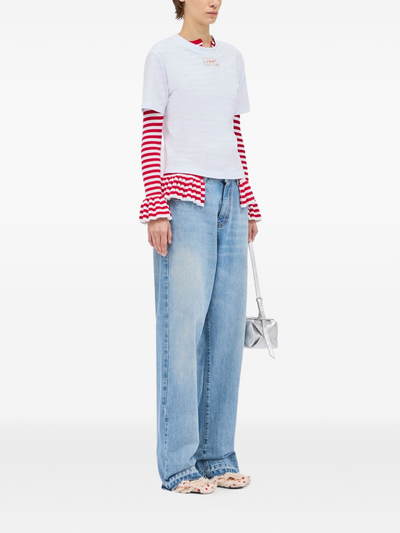 MSGM striped ruffled knitwear outlook