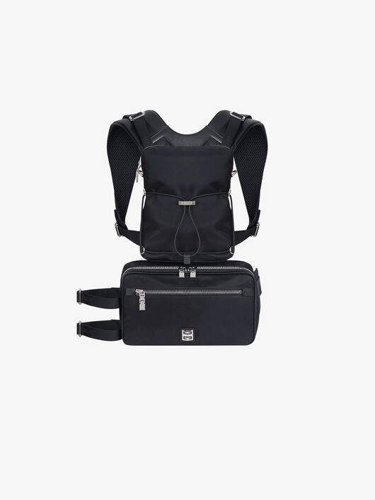 VENTURE MODULAR BACKPACK IN NYLON AND LEATHER - 1