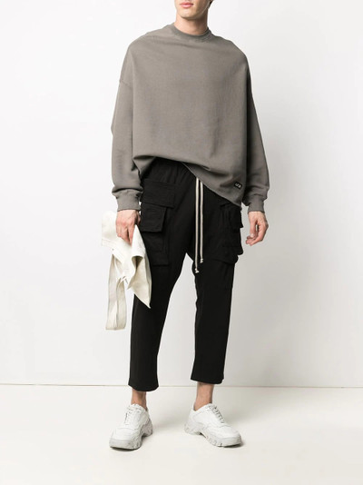 Rick Owens DRKSHDW logo-patch oversized sweatshirt outlook