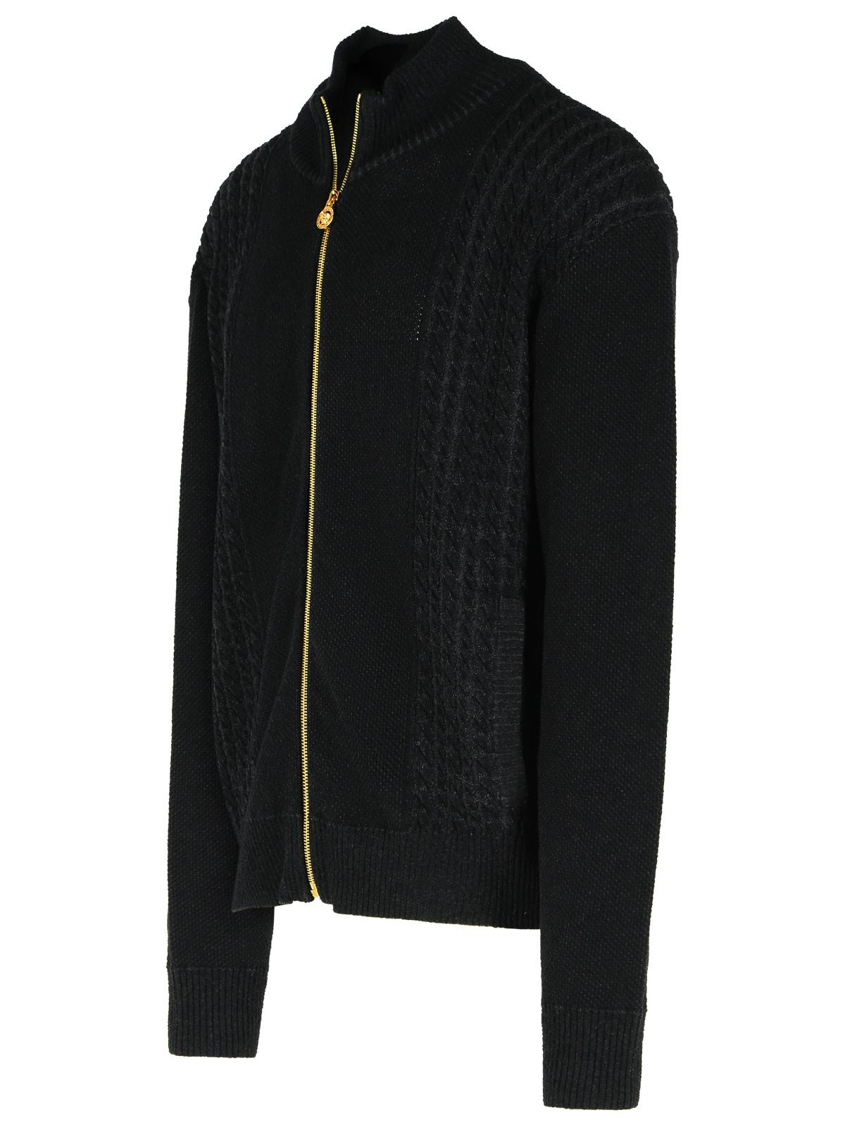 Versace Black Cotton Blend Sweater Men - 2