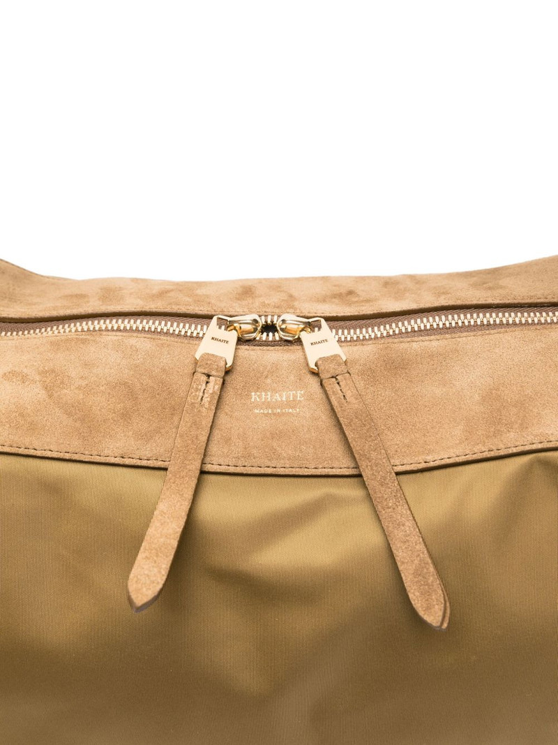 suede-trimmed shoulder bag 4