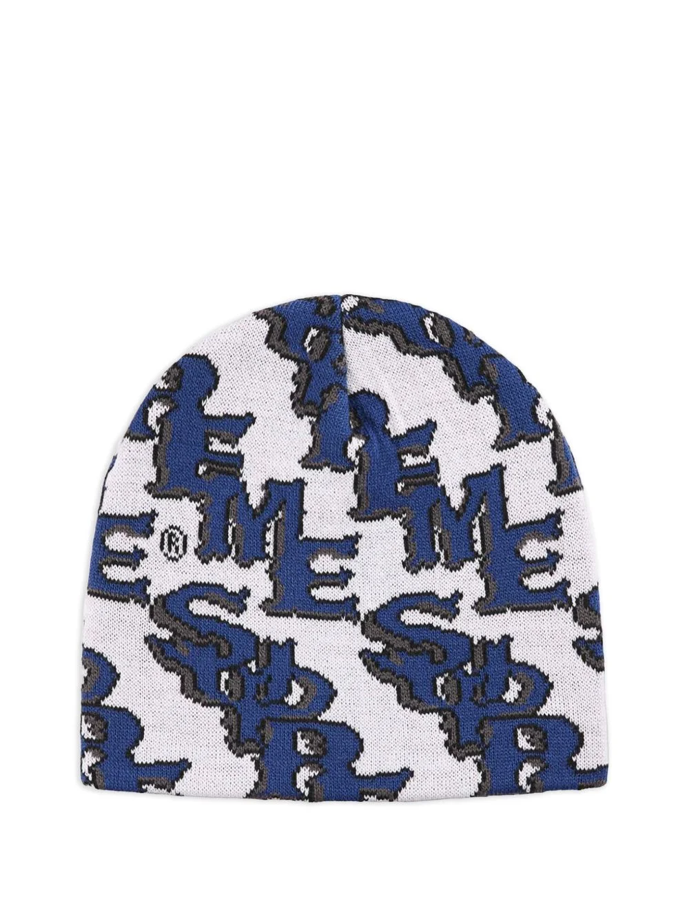 Slanted Gothic monogram-pattern beanie hat - 1