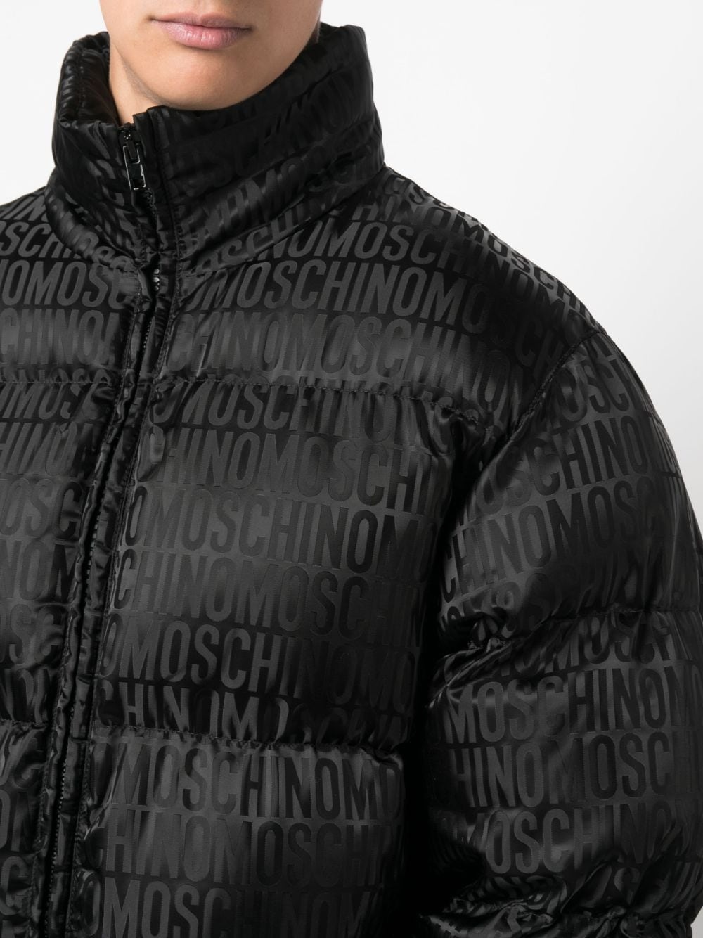 monogram-pattern puffer jacket - 5
