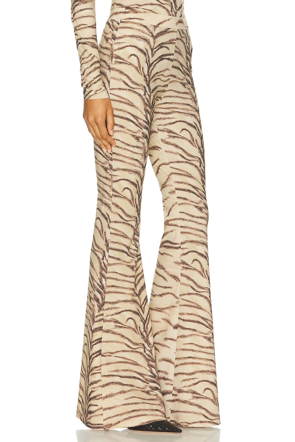 Stella McCartney Tiger Fluid Jersey Flare Trouser | forward