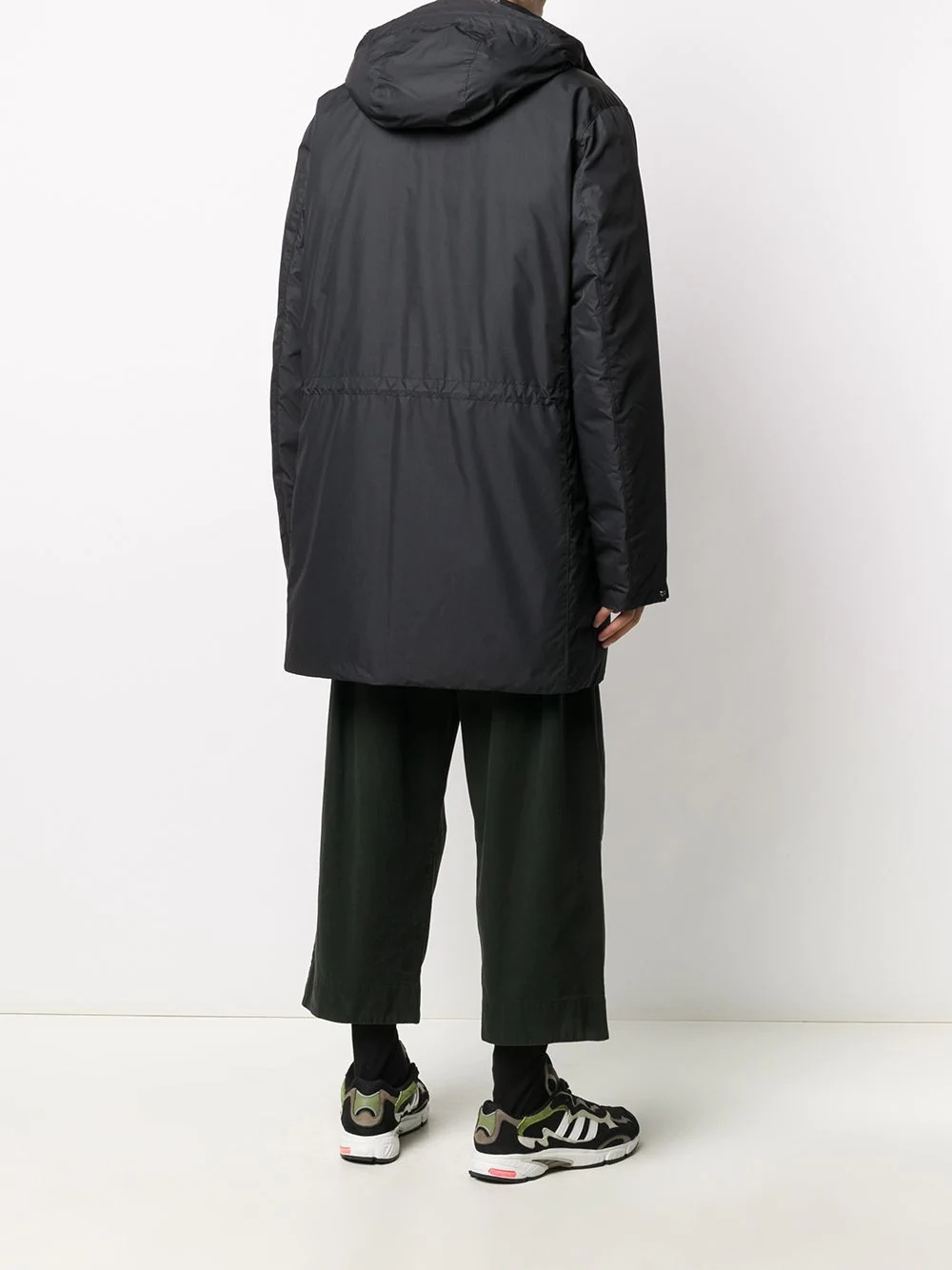 hooded mid-length parka - 4