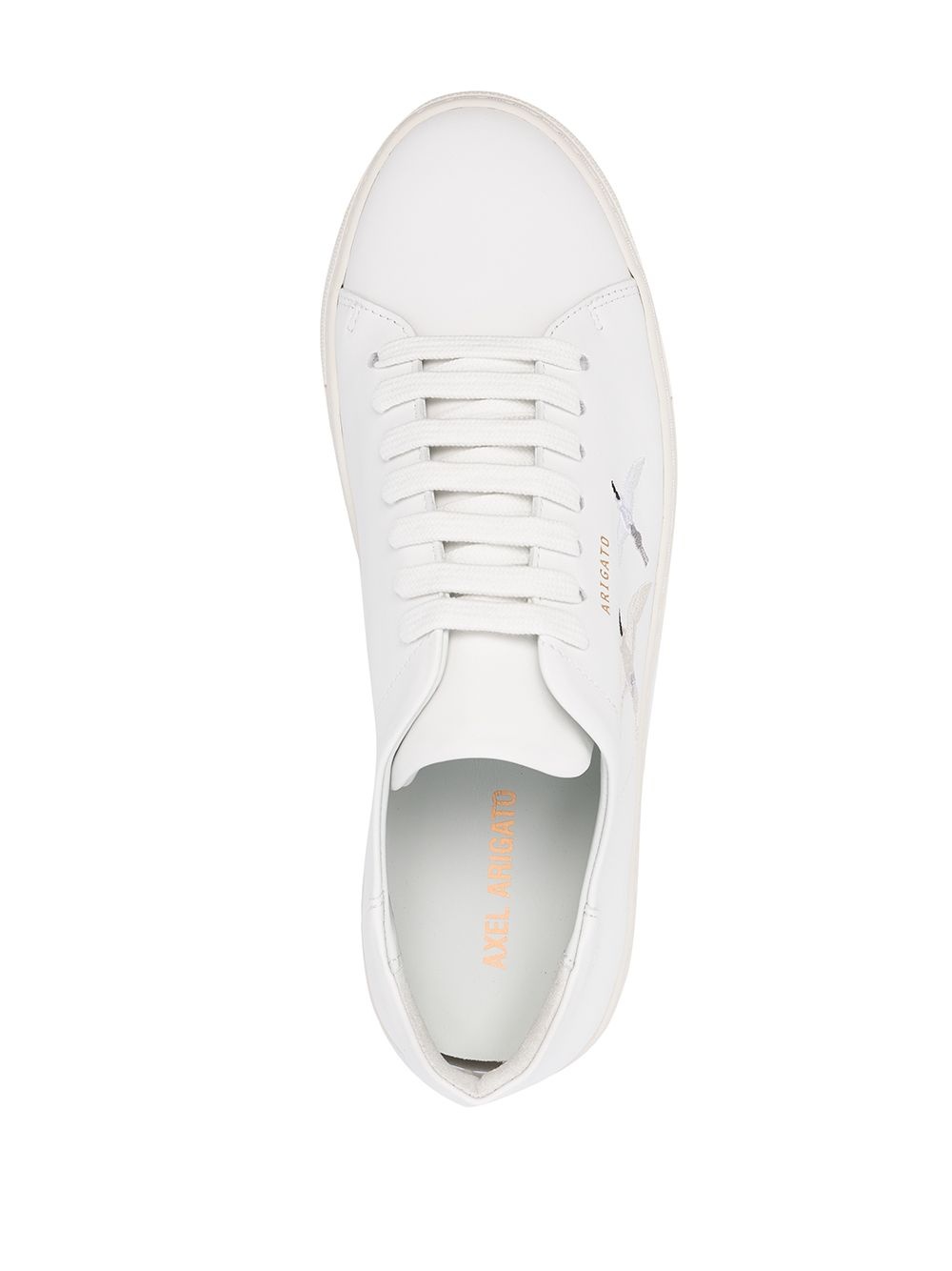 low top embroidered detail sneakers - 4