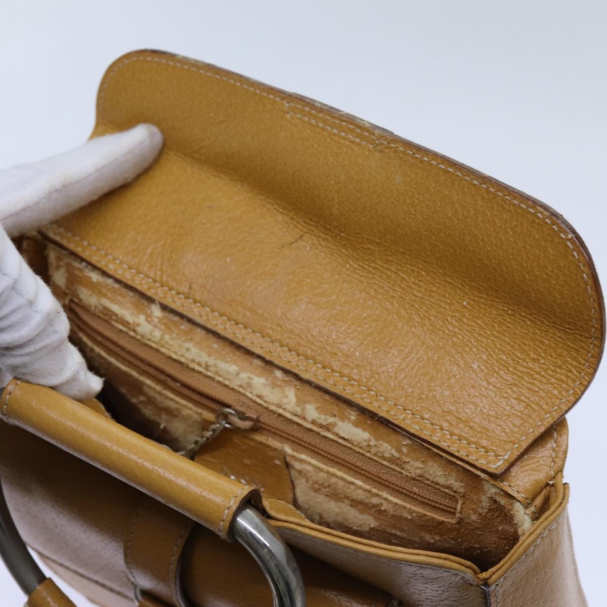 GUCCI Hand Bag Leather Brown - 10