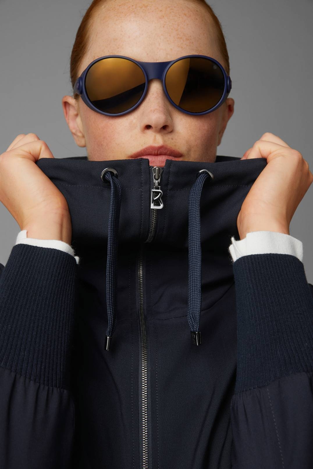 FANNY HALF-ZIP PULLOVER IN NAVY BLUE - 5