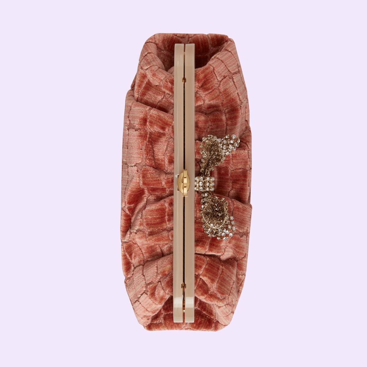 Crocodile velvet jacquard handbag - 6