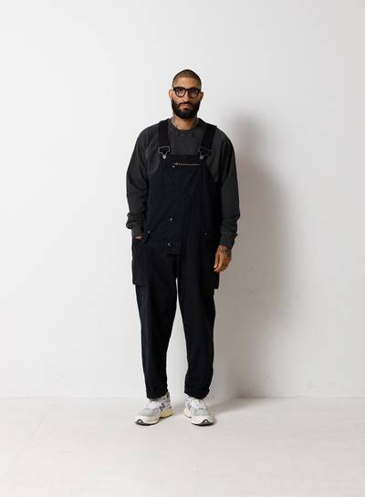 Nigel Cabourn Naval Dungaree in Black (Cotton Ripstop) outlook