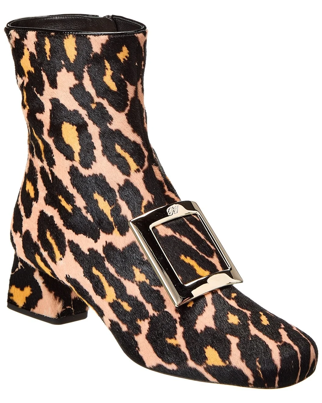 Roger Vivier Logo Plaque Piping Haircalf Bootie - 1