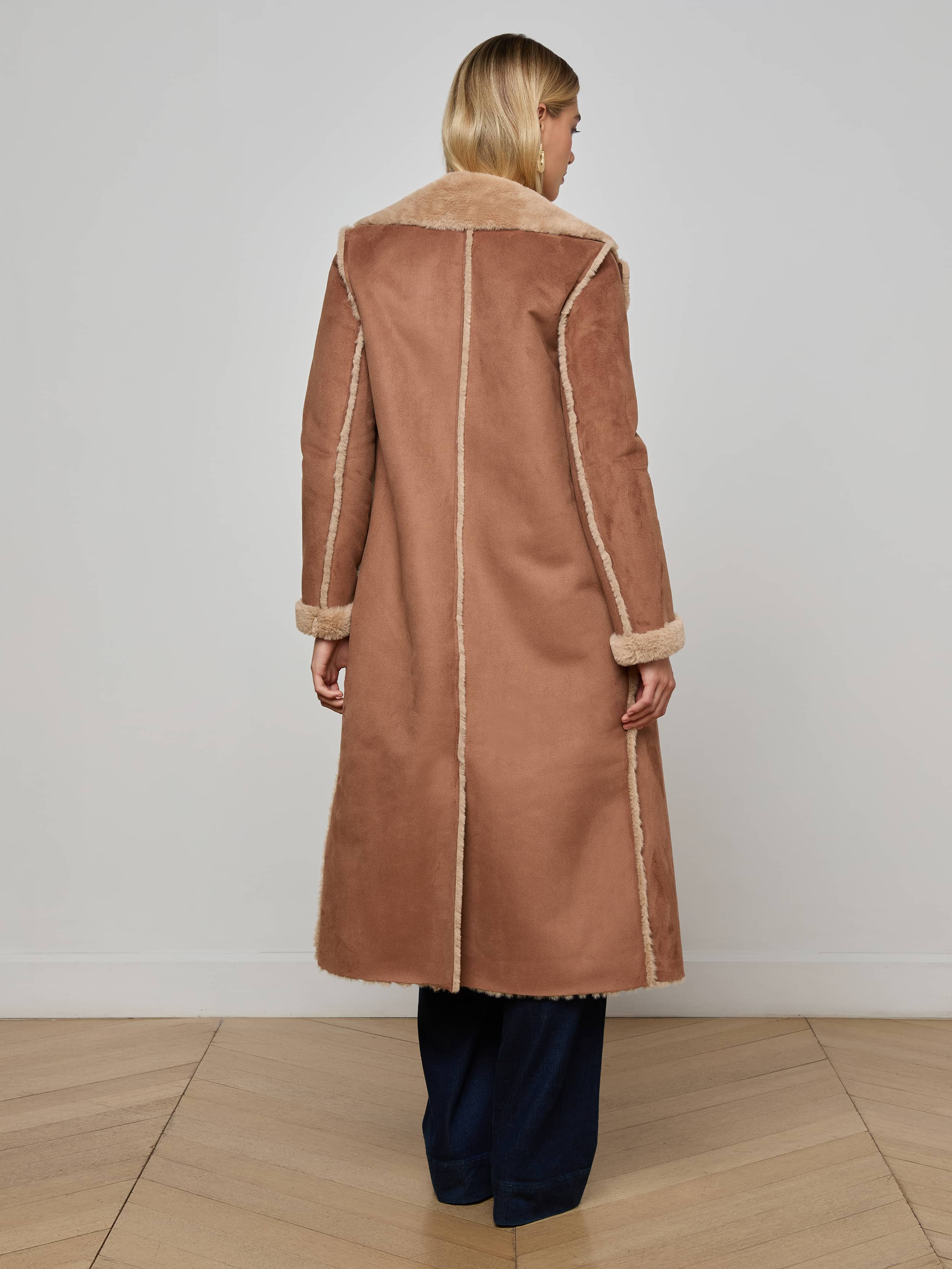 Citron Faux Fur Maxi Coat - 5