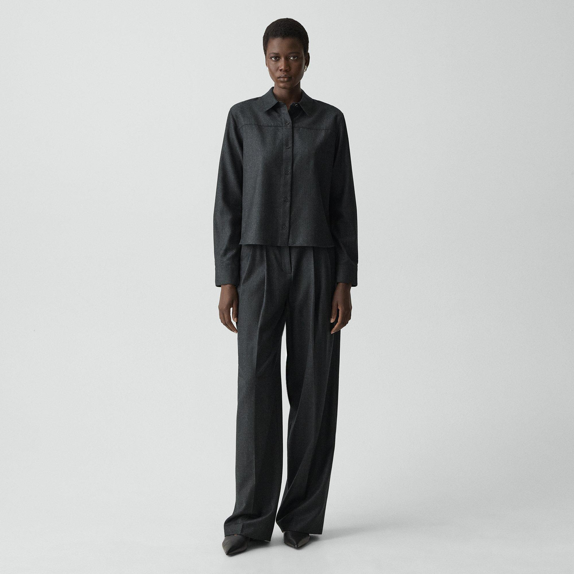 Boxy Shirt in Sleek Flannel - 6