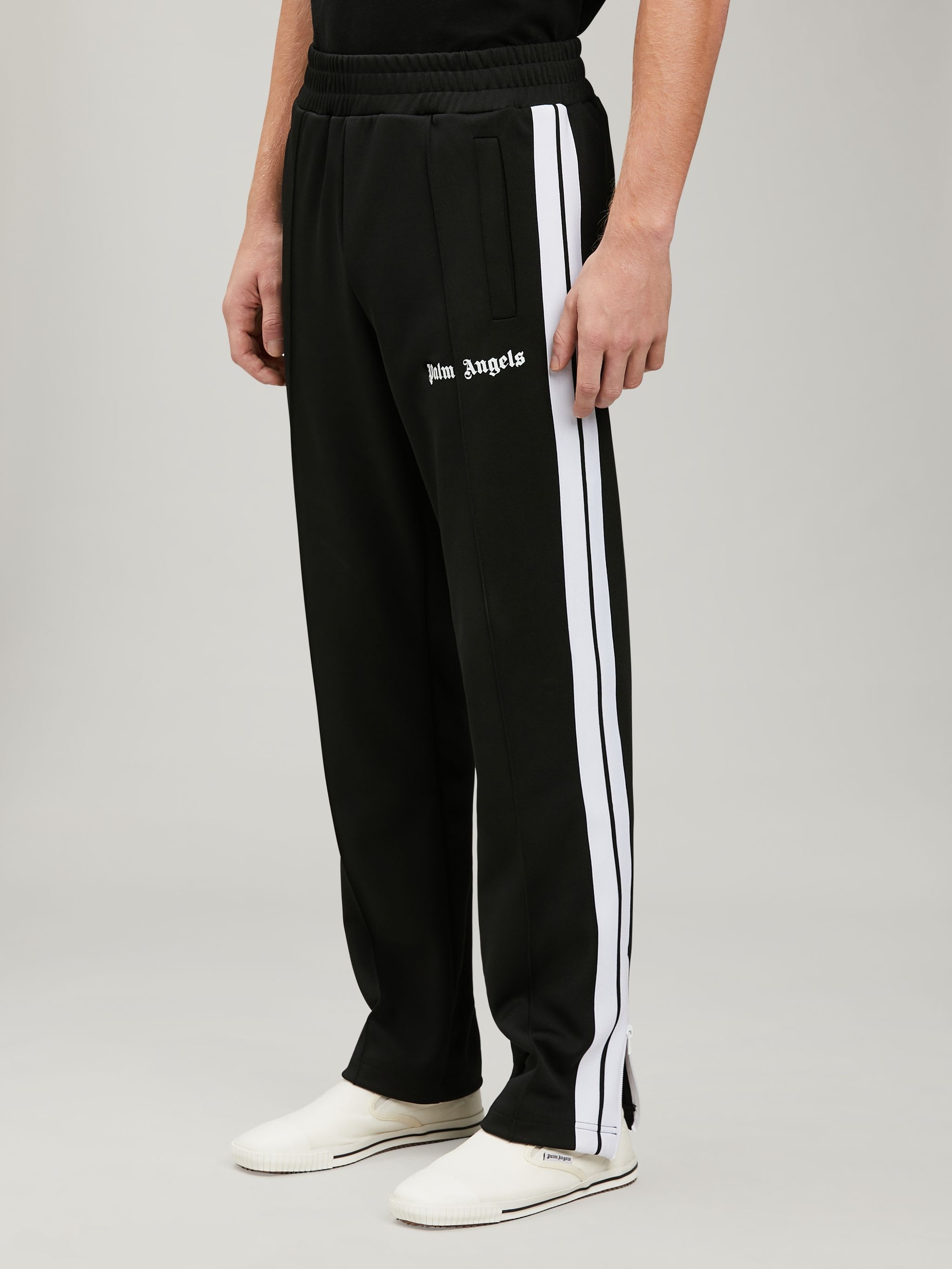 BLACK TRACK PANTS - 4