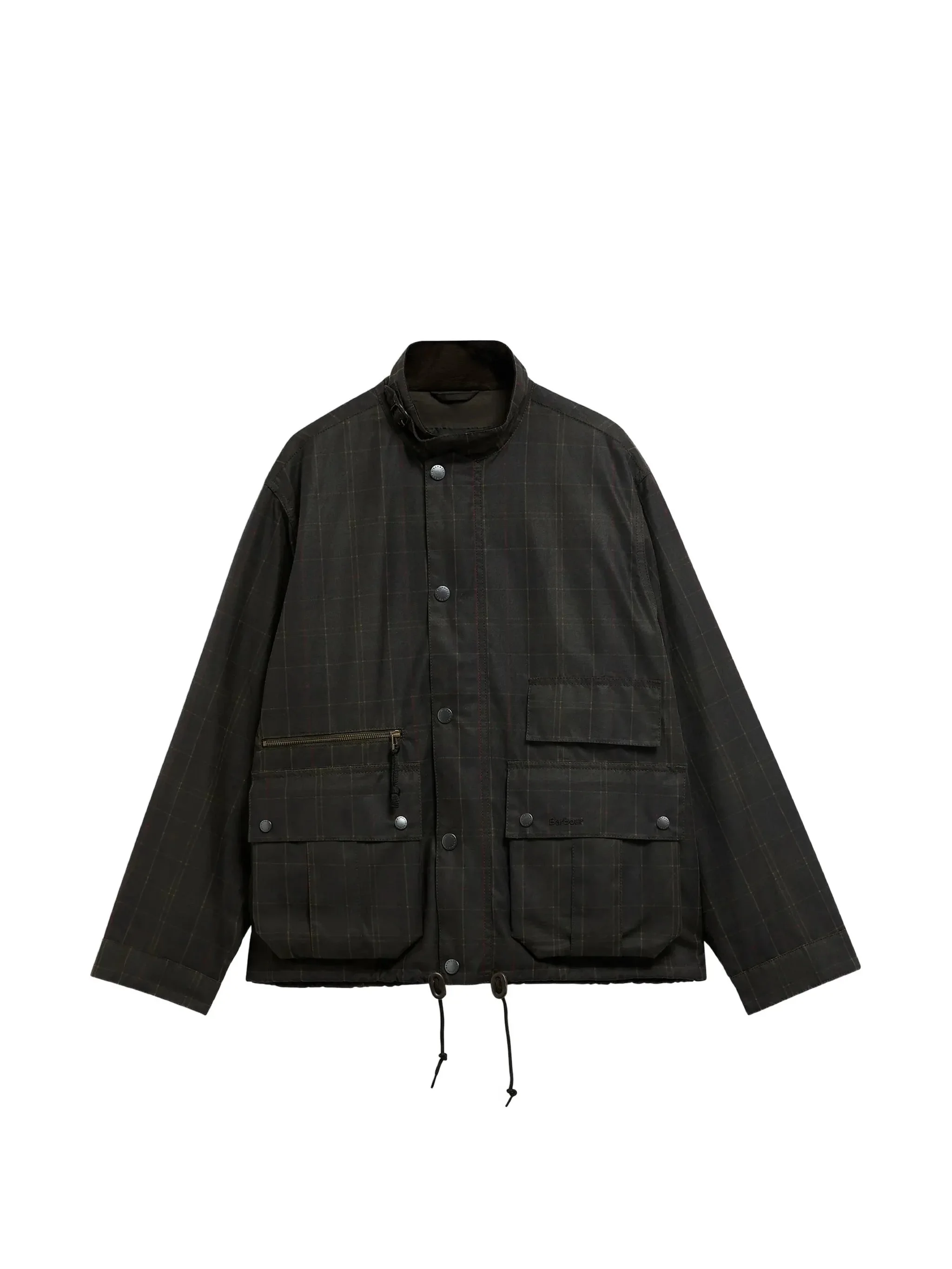 URSULA TARTAN-PRINT BUCKLED-COLLAR JACKET - 1