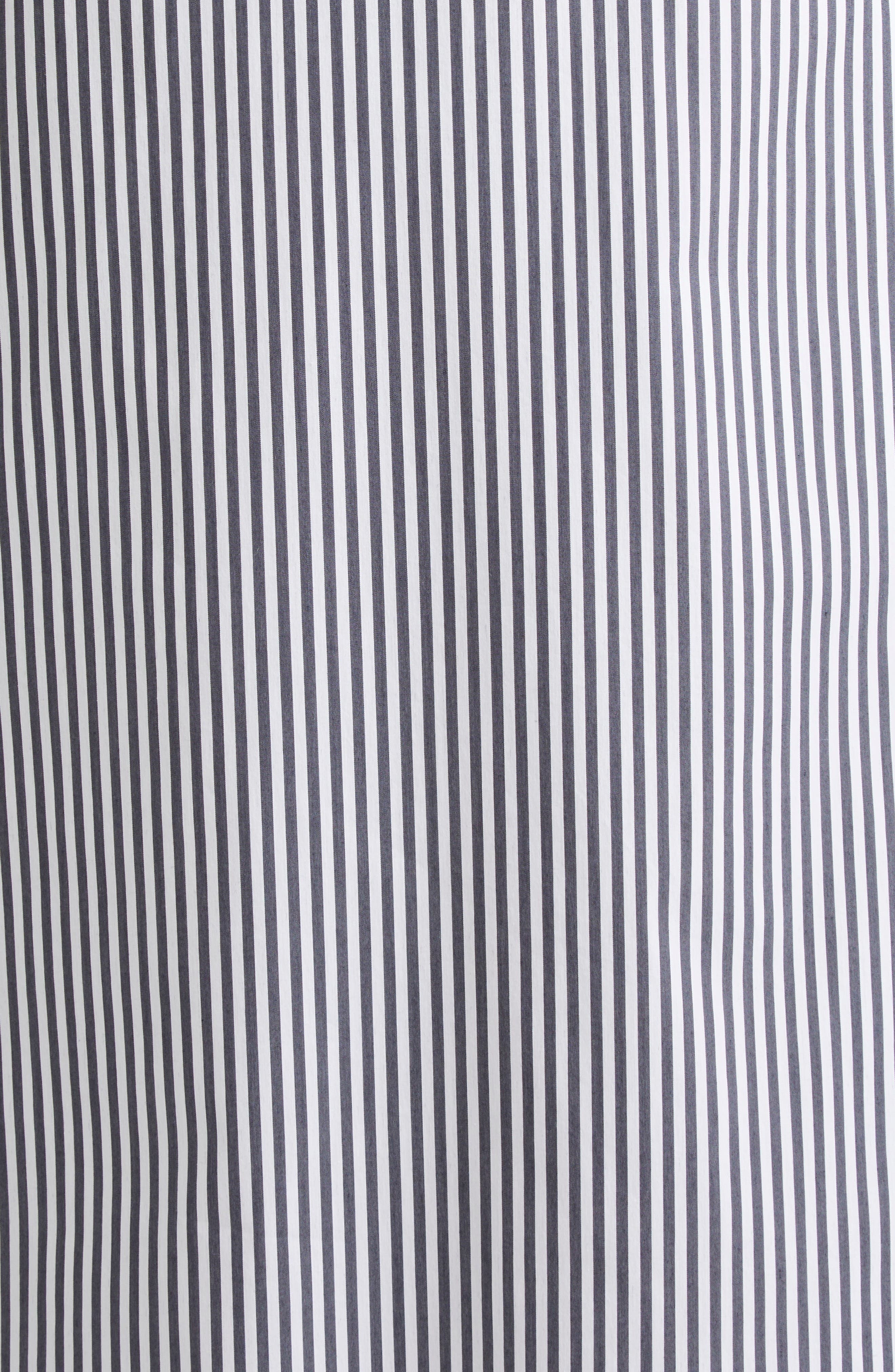 Veronica Beard Haydon Stripe Cotton Blend Shirtdress in Navy White at Nordstrom - 6