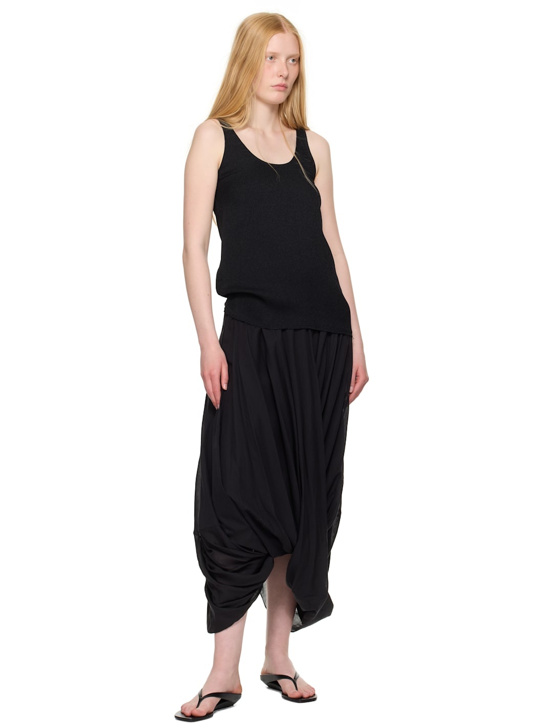 Black Sablé Tank Top - 4