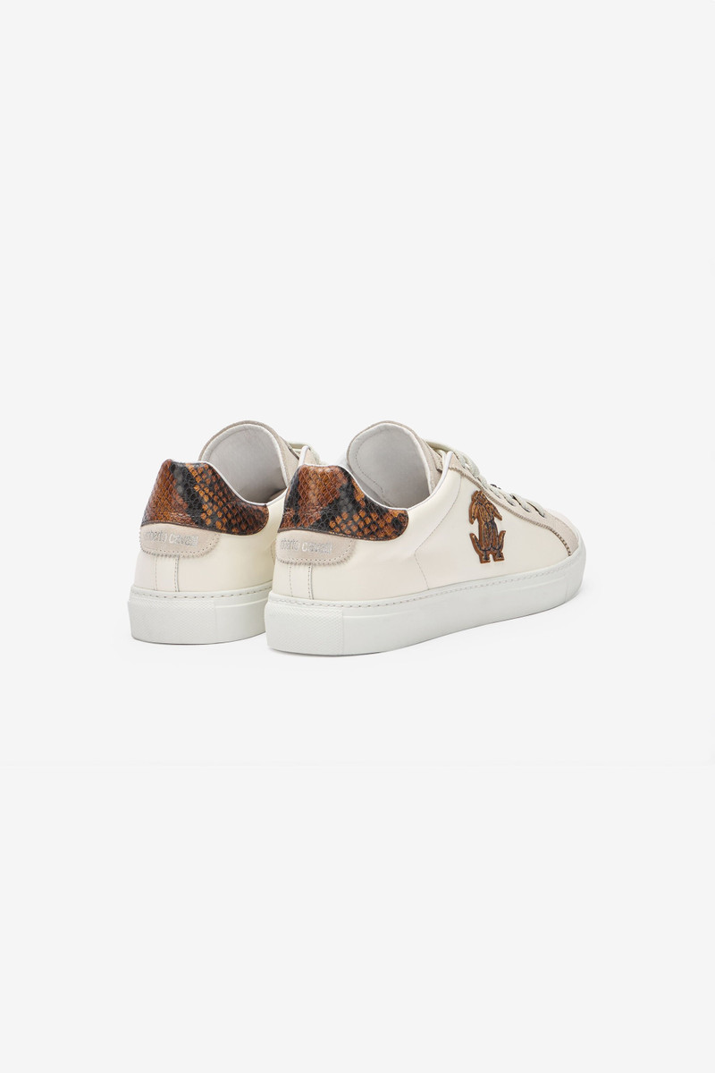 Roberto Cavalli Sneakers With Python Back And Patch outlook