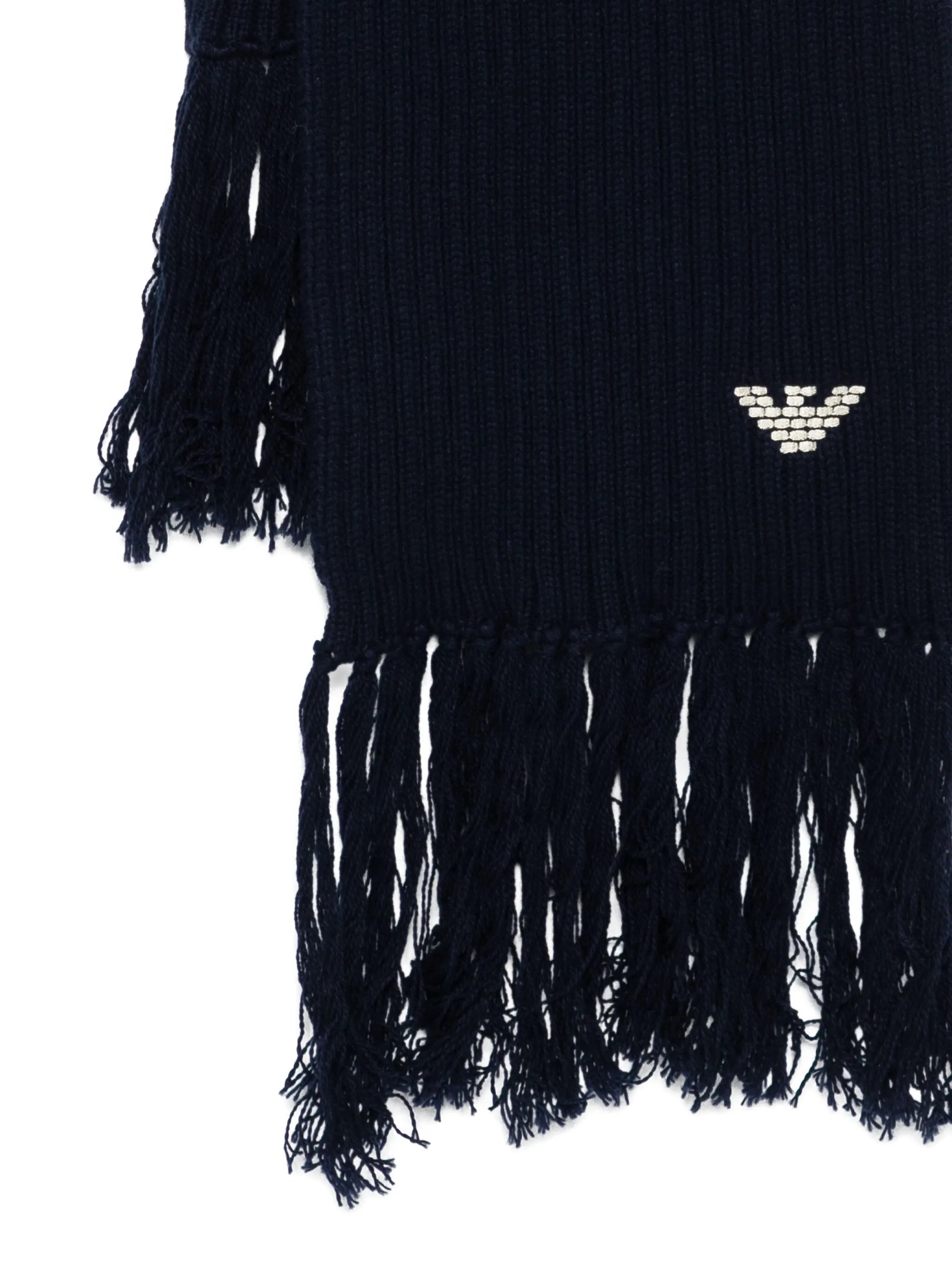 Emporio Armani Ribbed-knit Fringed Scarf - 2