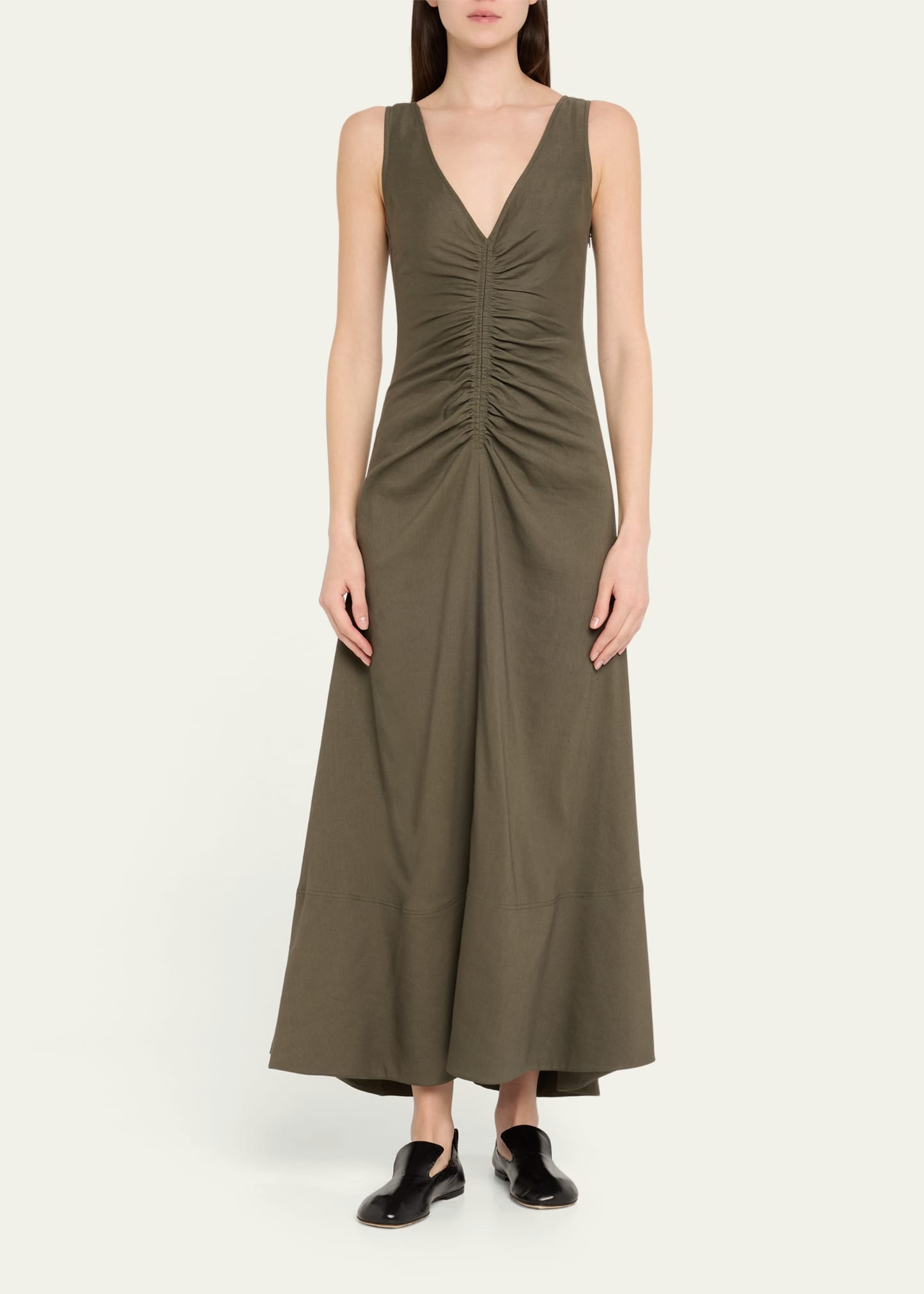 Remi Ruched Eco Stretch Flared Dress - 2