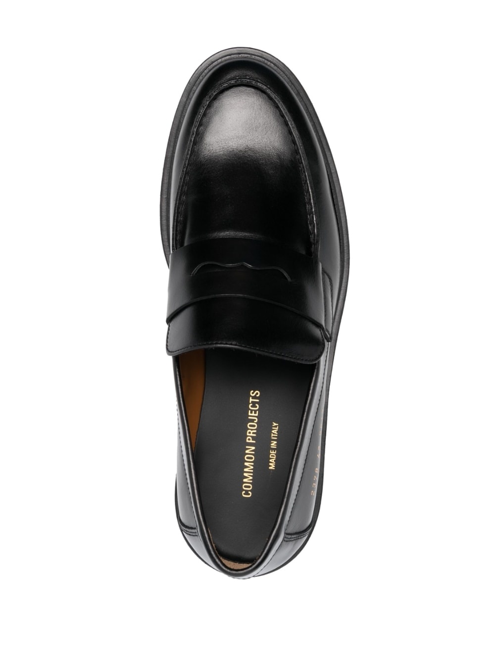 penny-slot leather loafers - 4