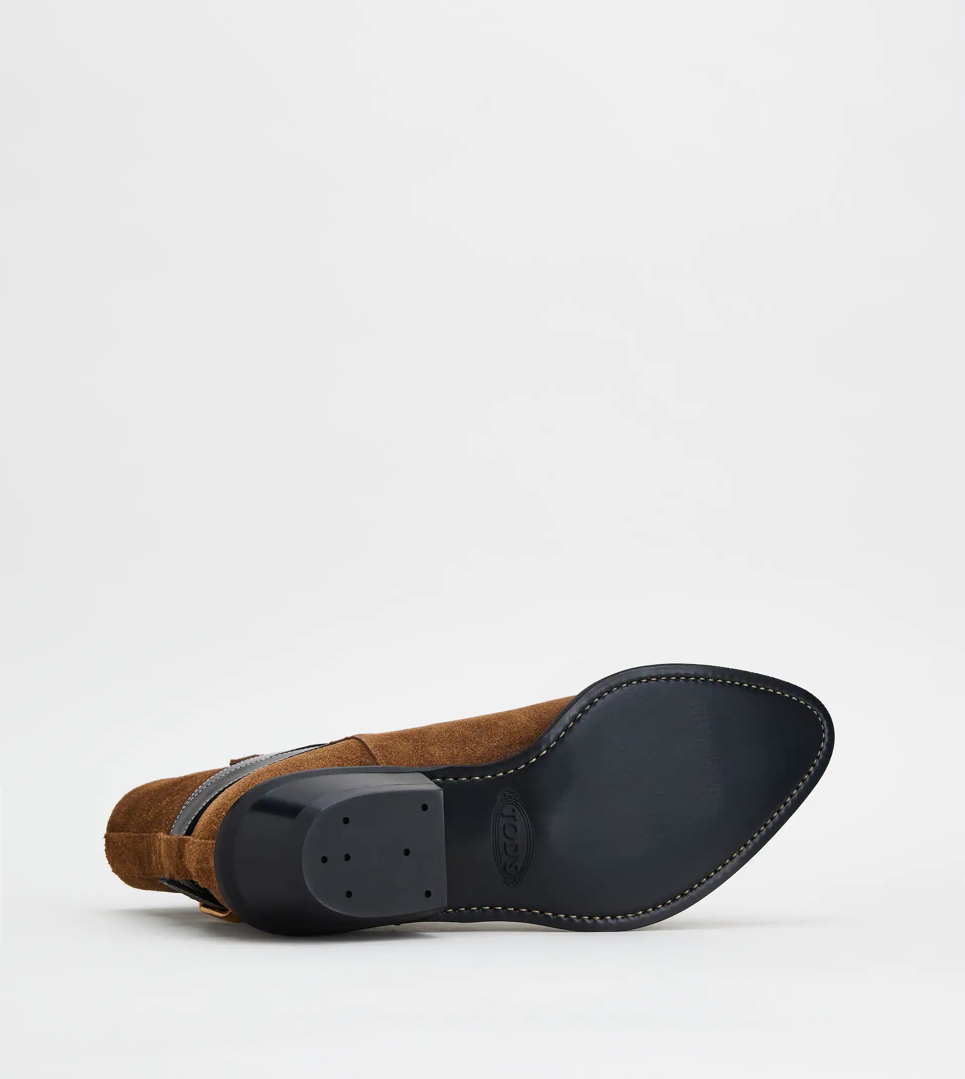 ANKLE BOOTS IN SUEDE - BROWN - 5