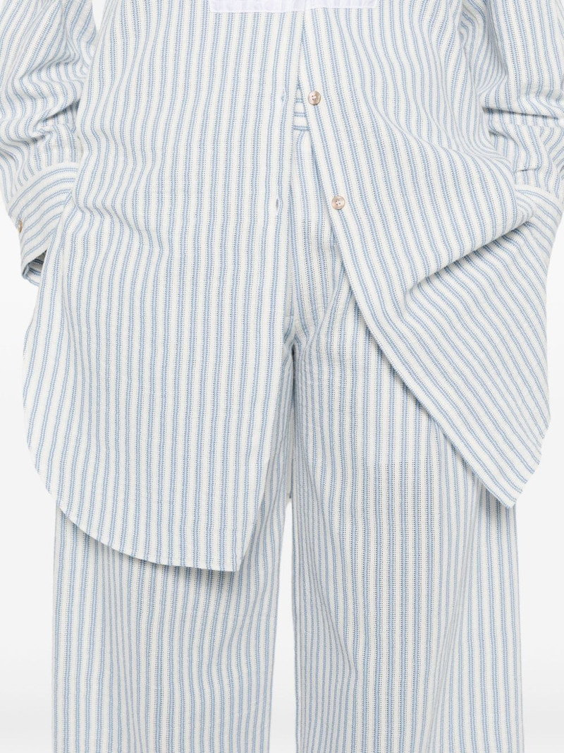 striped pleated trousers 5