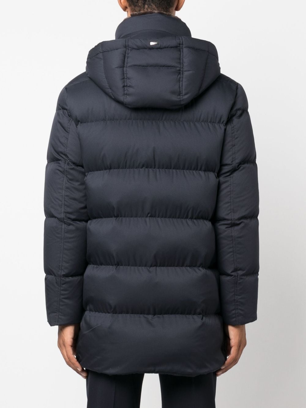 funnel-neck hooded padded coat - 4