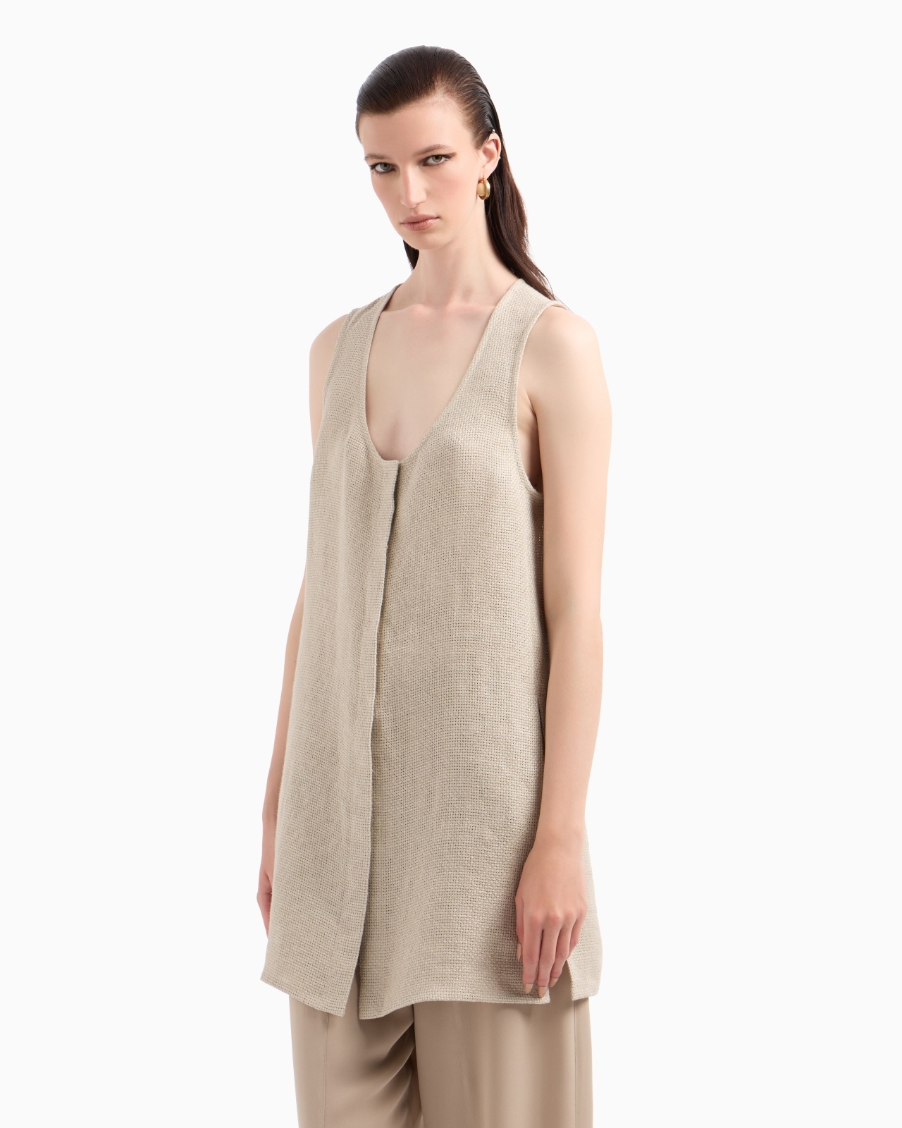 LONG TOP IN LINEN GAUZE - 4