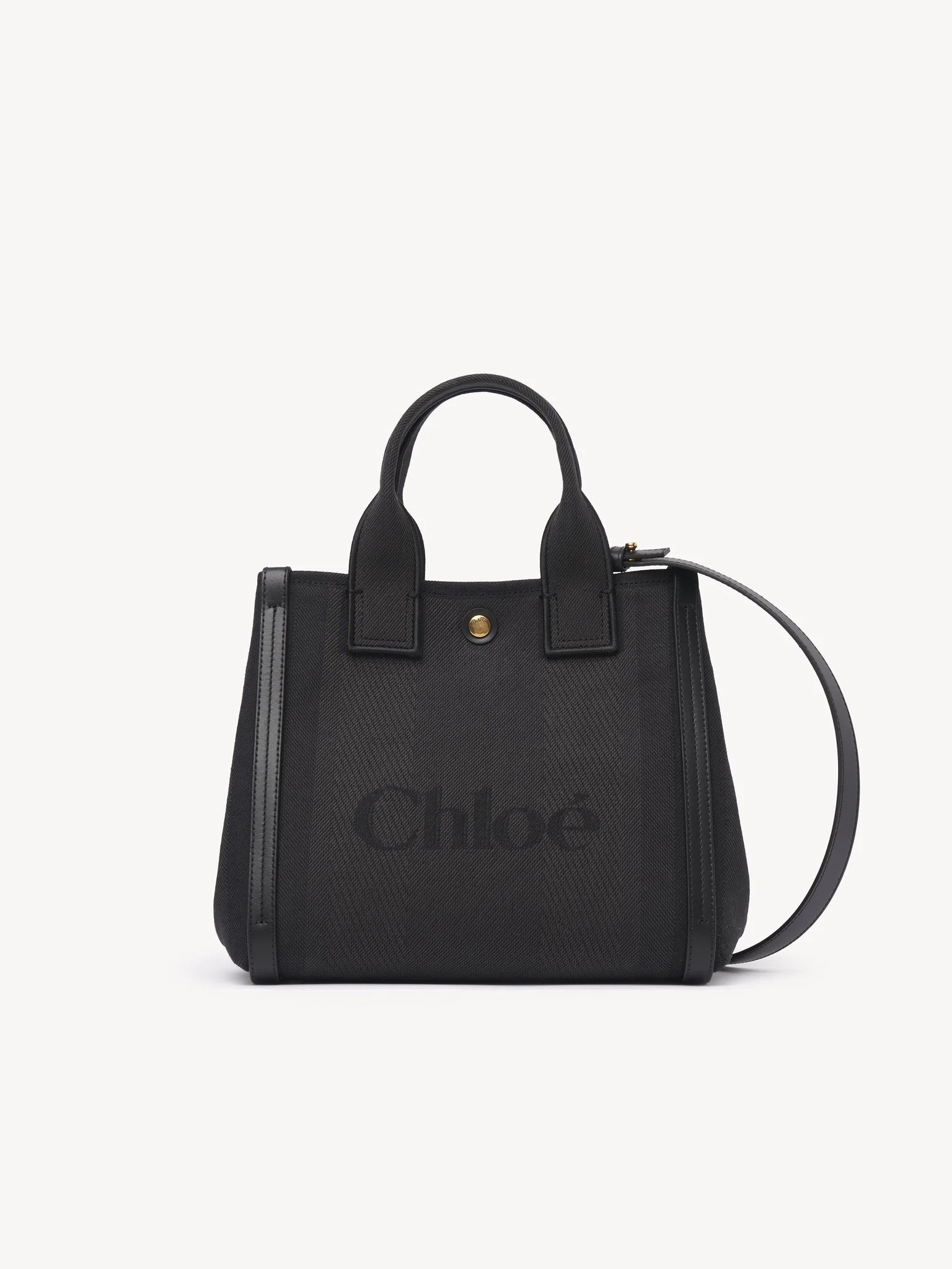 SMALL CHLOÉ CARRY TOTE BAG IN CANVAS - 1
