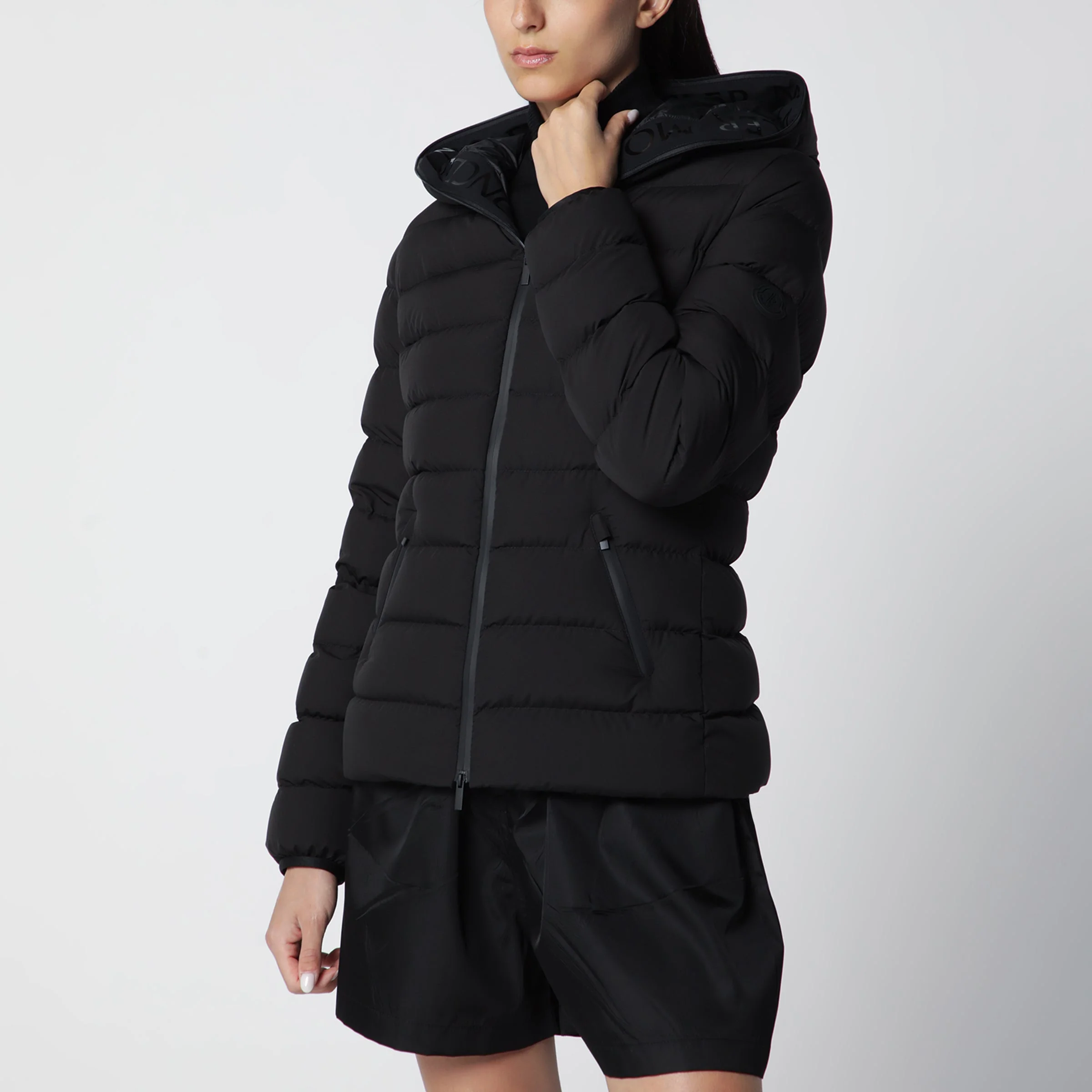 Black Herbe Short Down Jacket - 1