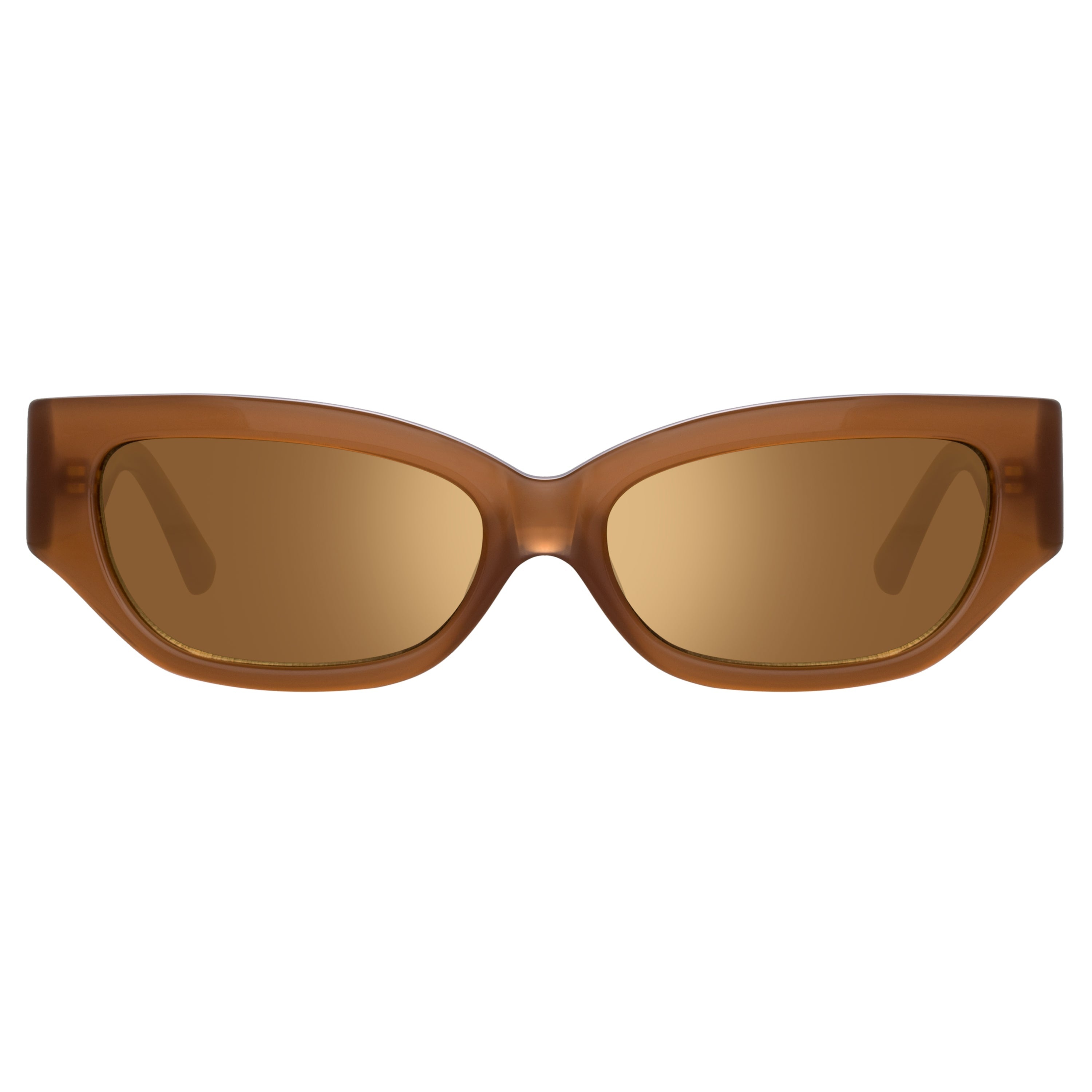 THE ATTICO VANESSA CAT EYE SUNGLASSES IN BROWN - 1