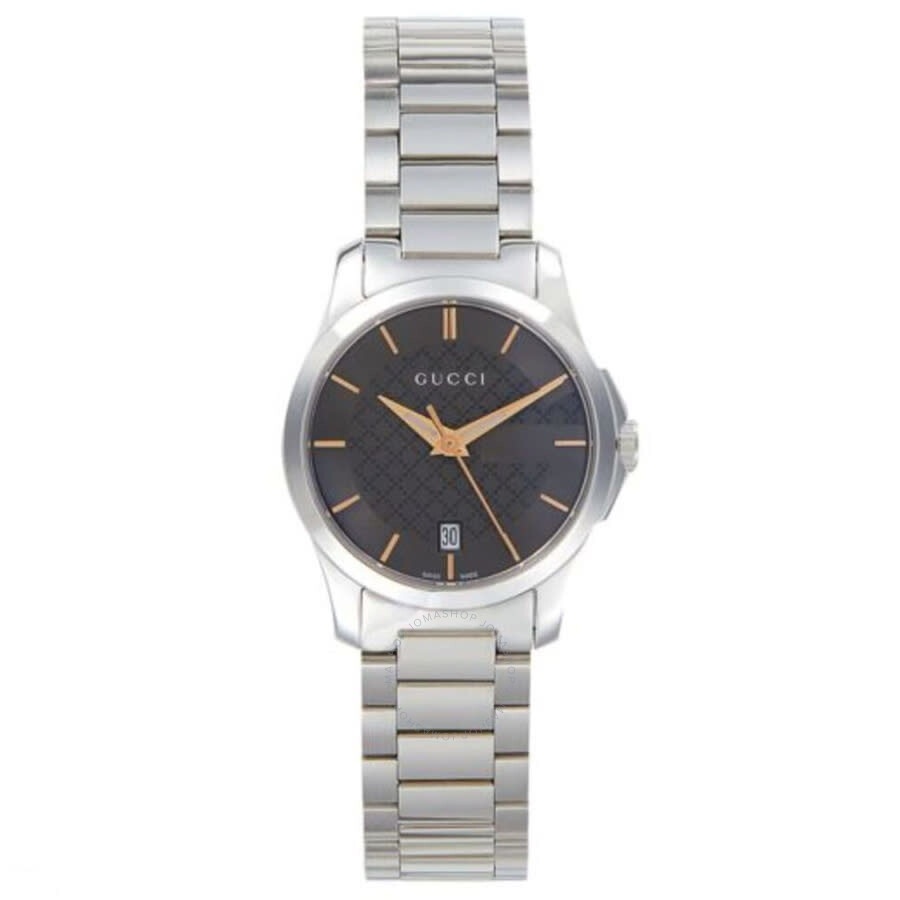 Gucci G-Timeless Quartz Black Dial Ladies Watch YA126592 - 1