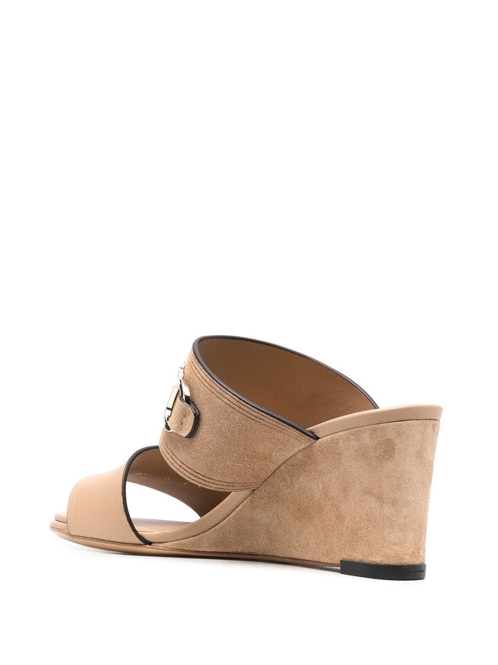 Chaim 75mm suede wedge mules - 3