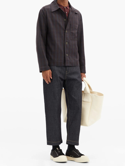 Studio Nicholson Miko Prince of Wales-check wool overshirt outlook