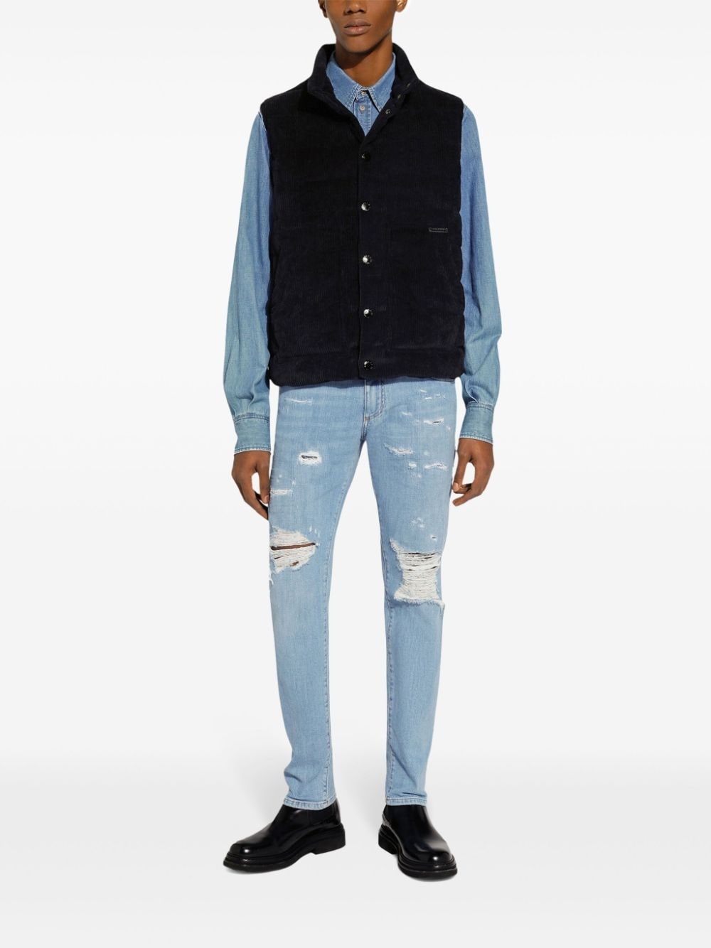 logo-plaque slim-fit jeans - 2