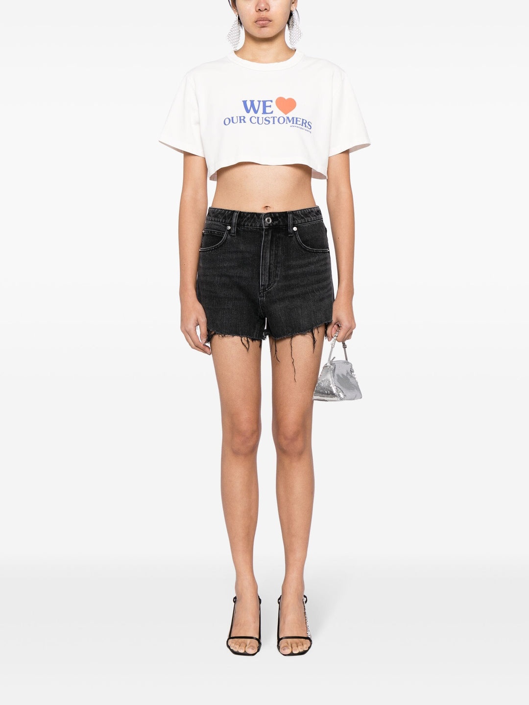 Bite High Rise Denim Short With Logo Pocket - 2