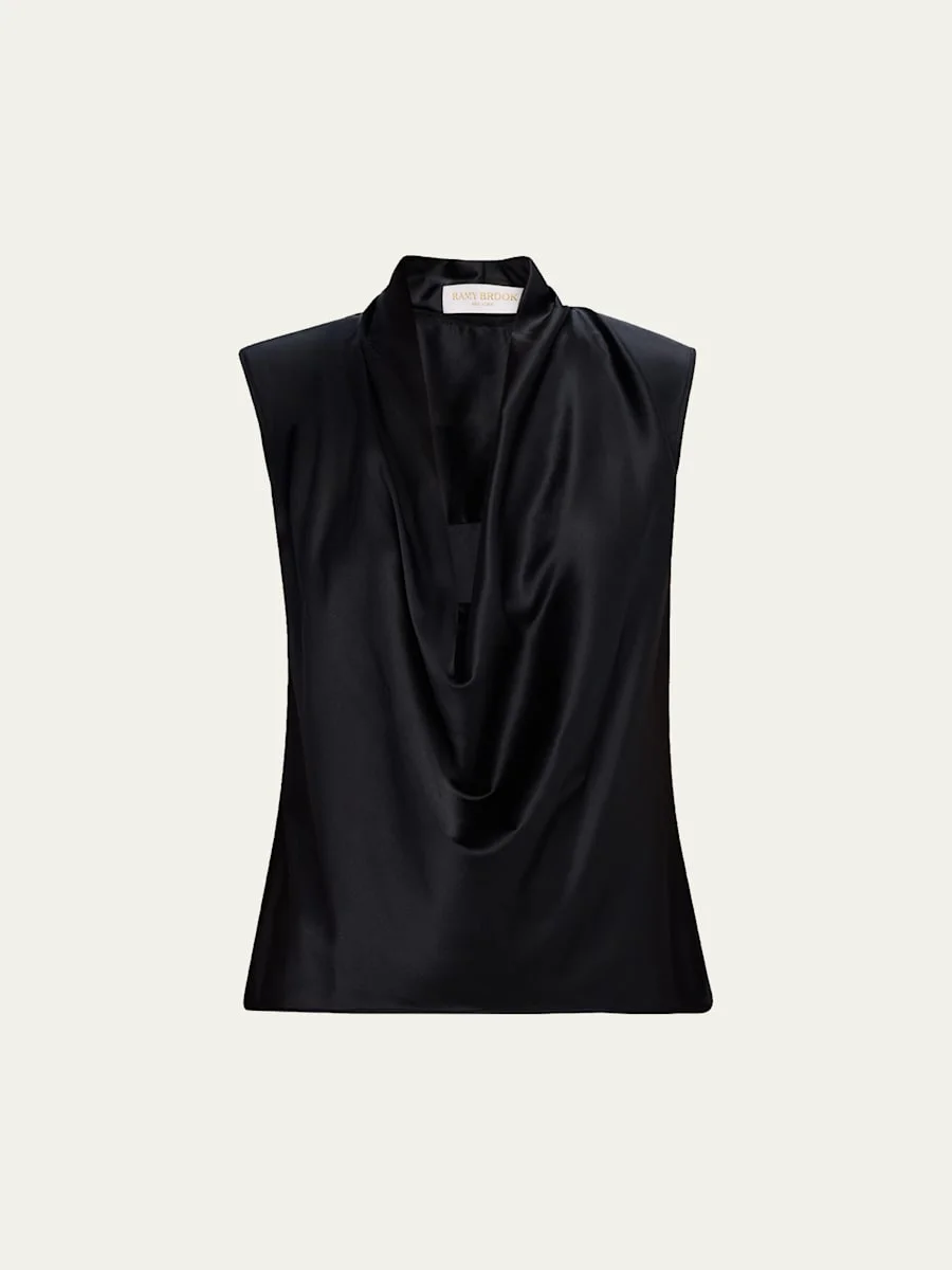 Gregory Cowl-Neck Silk Blouse - 1